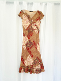 ✿ vintage patchwork floral handkerchief midi dress