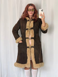 70s penny lane faux suede coat ✧