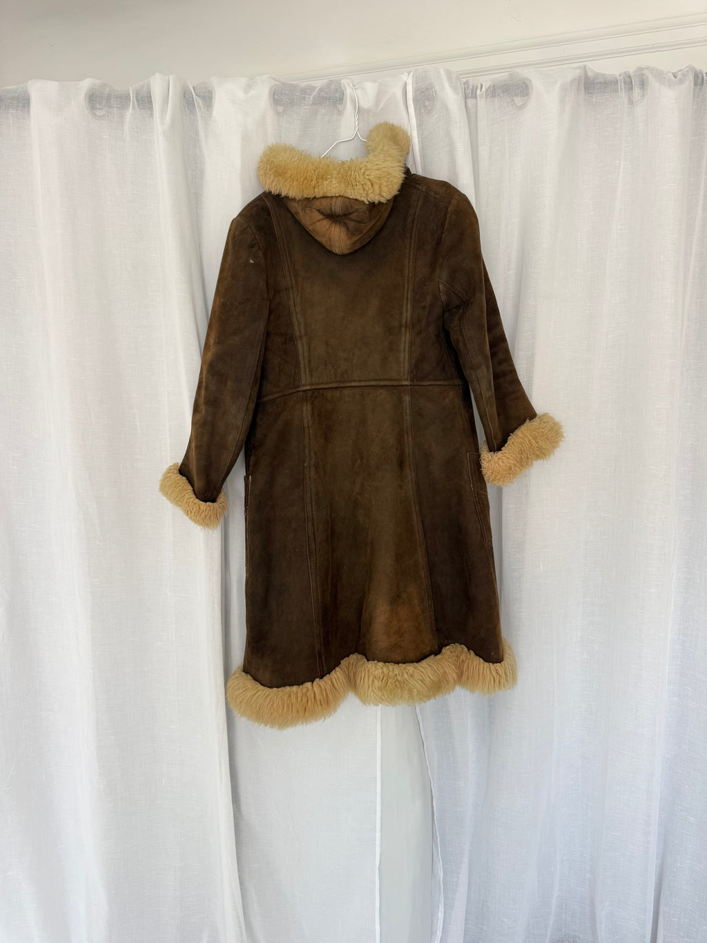 70s penny lane faux suede coat ✧