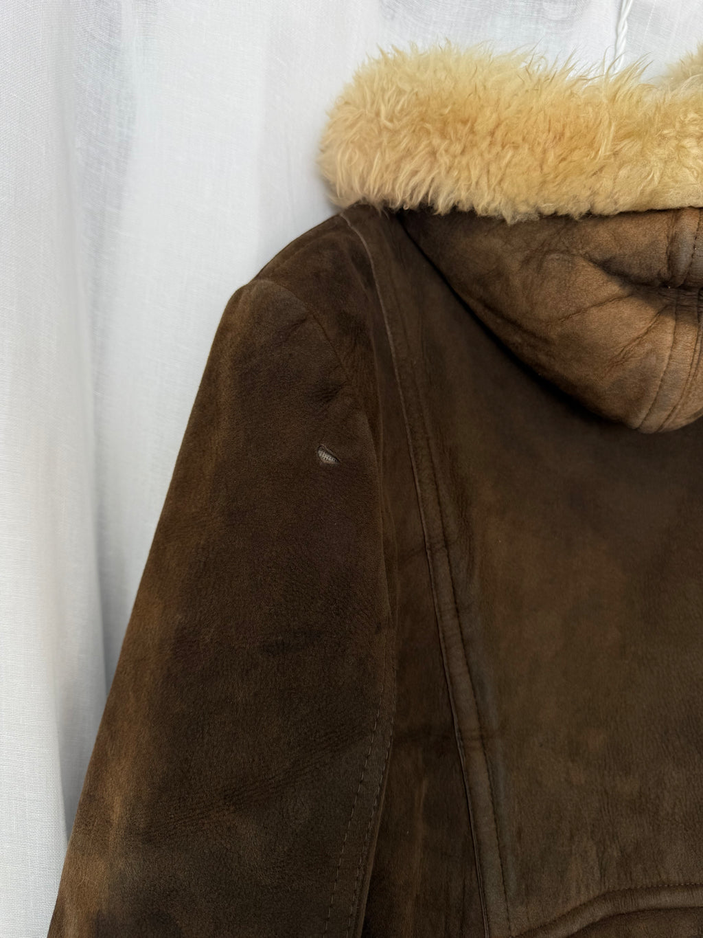 70s penny lane faux suede coat ✧