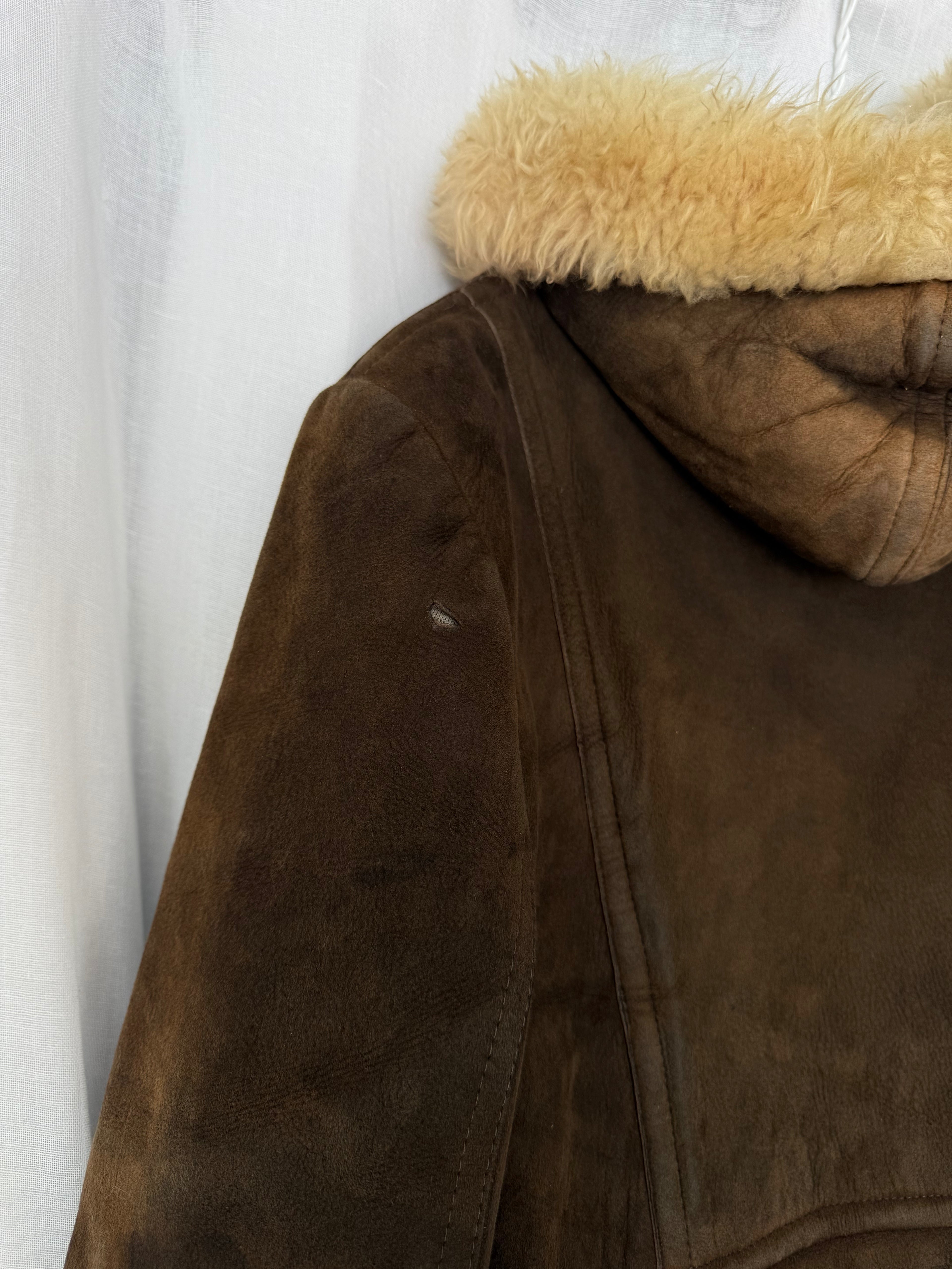 70s penny lane faux suede coat ✧