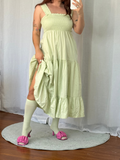 airycore smocked midi dress abercrombie