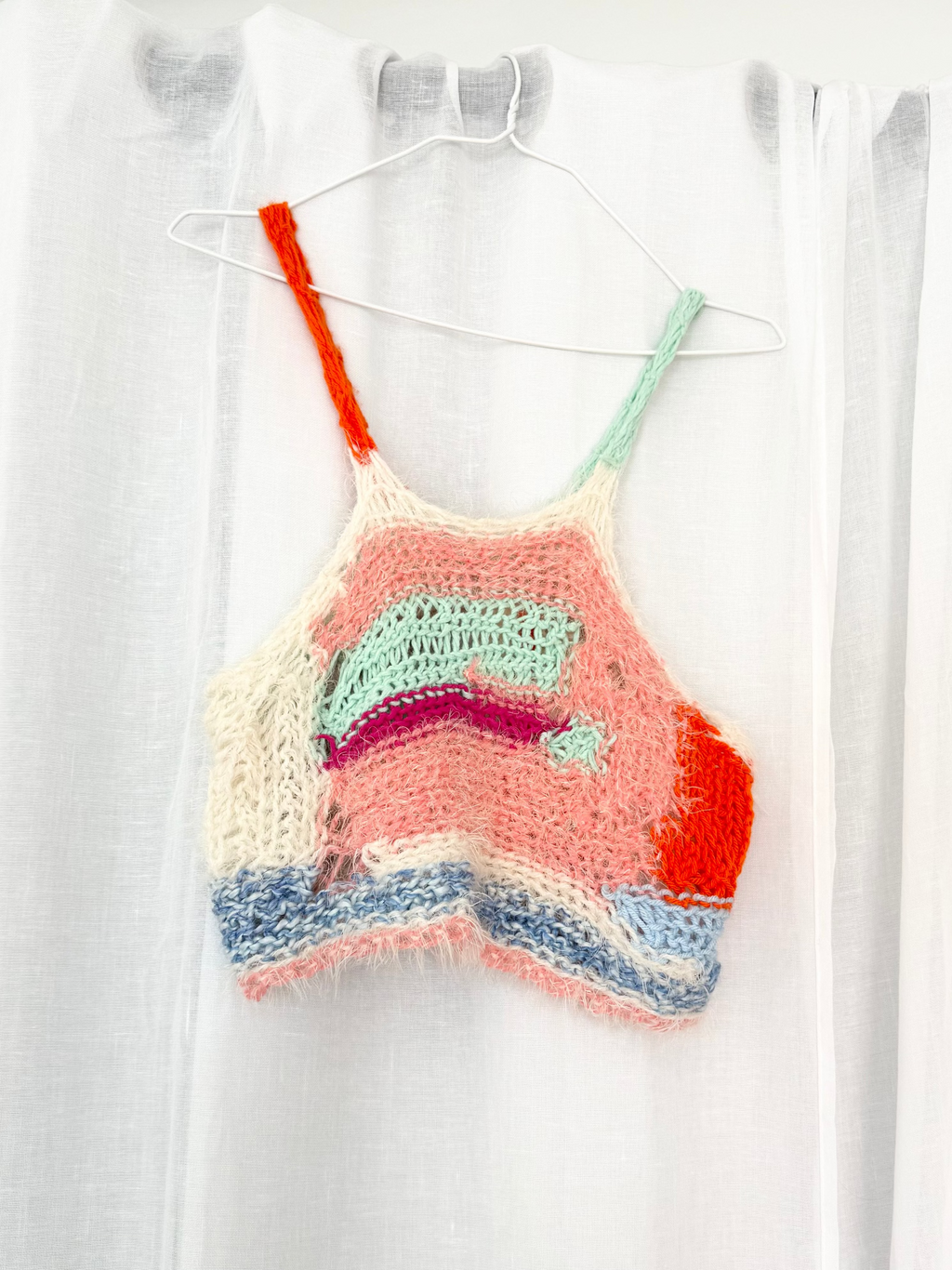 handmade patchwork knit cami top