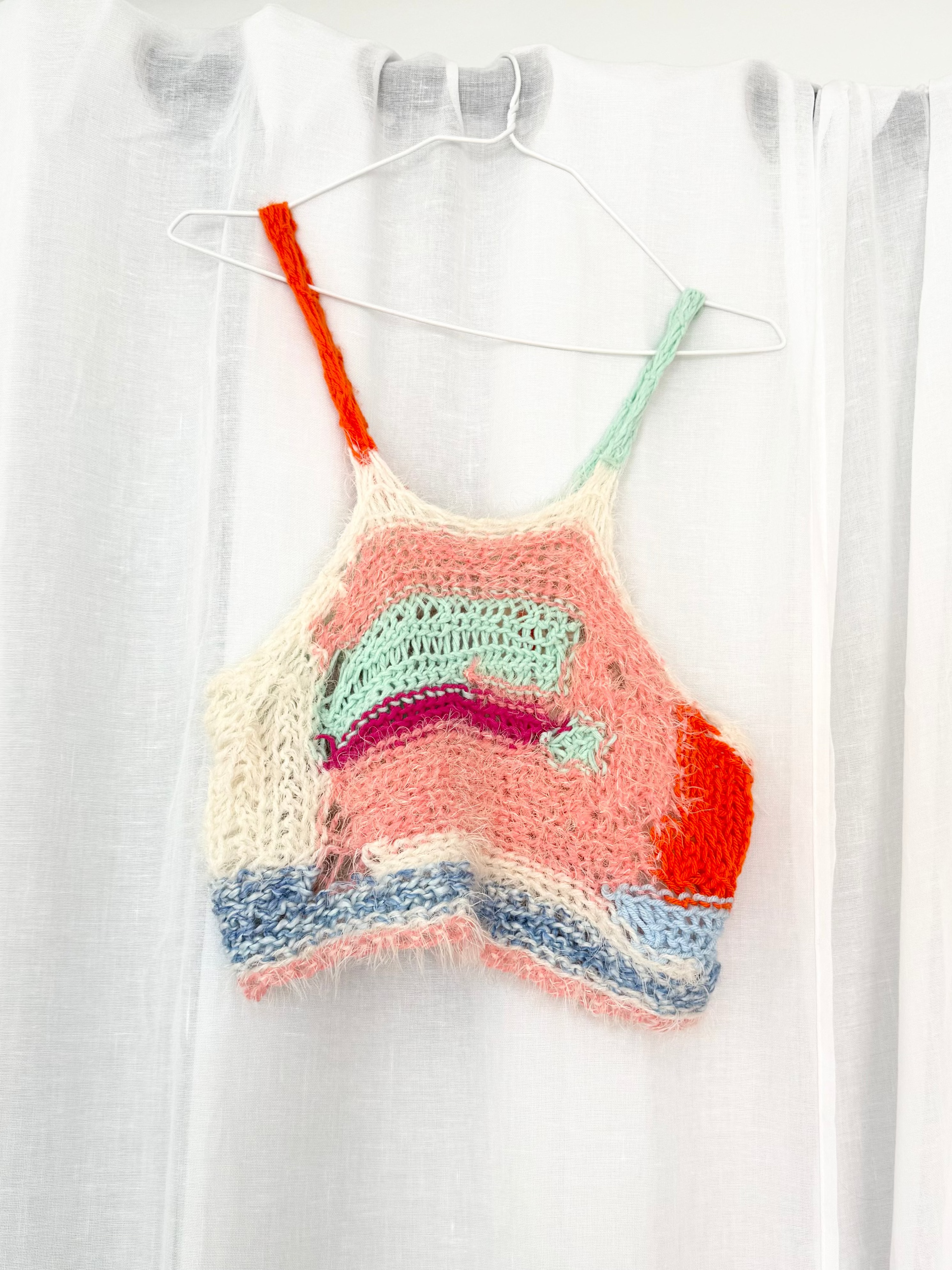 handmade patchwork knit cami top