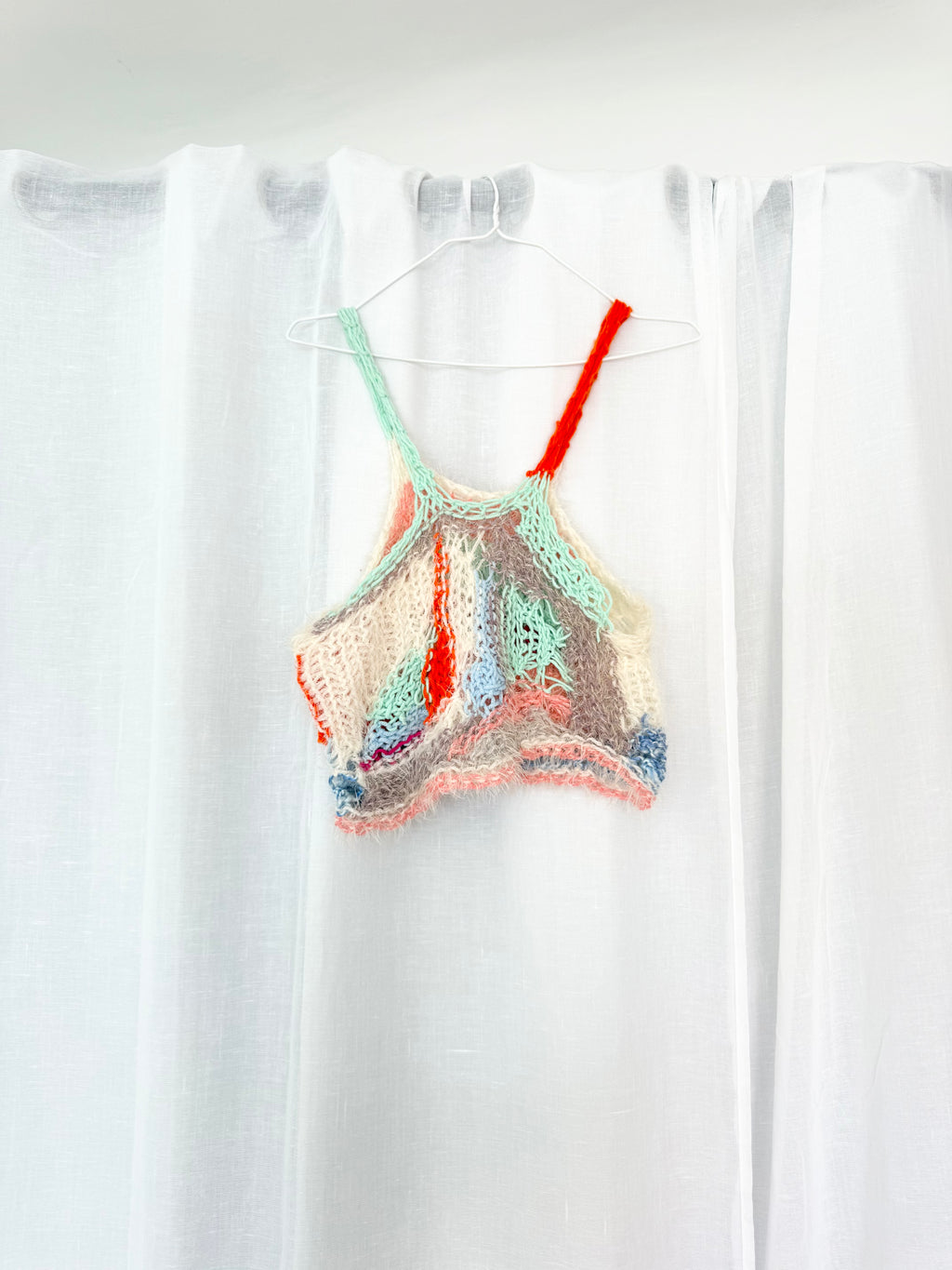 handmade patchwork knit cami top