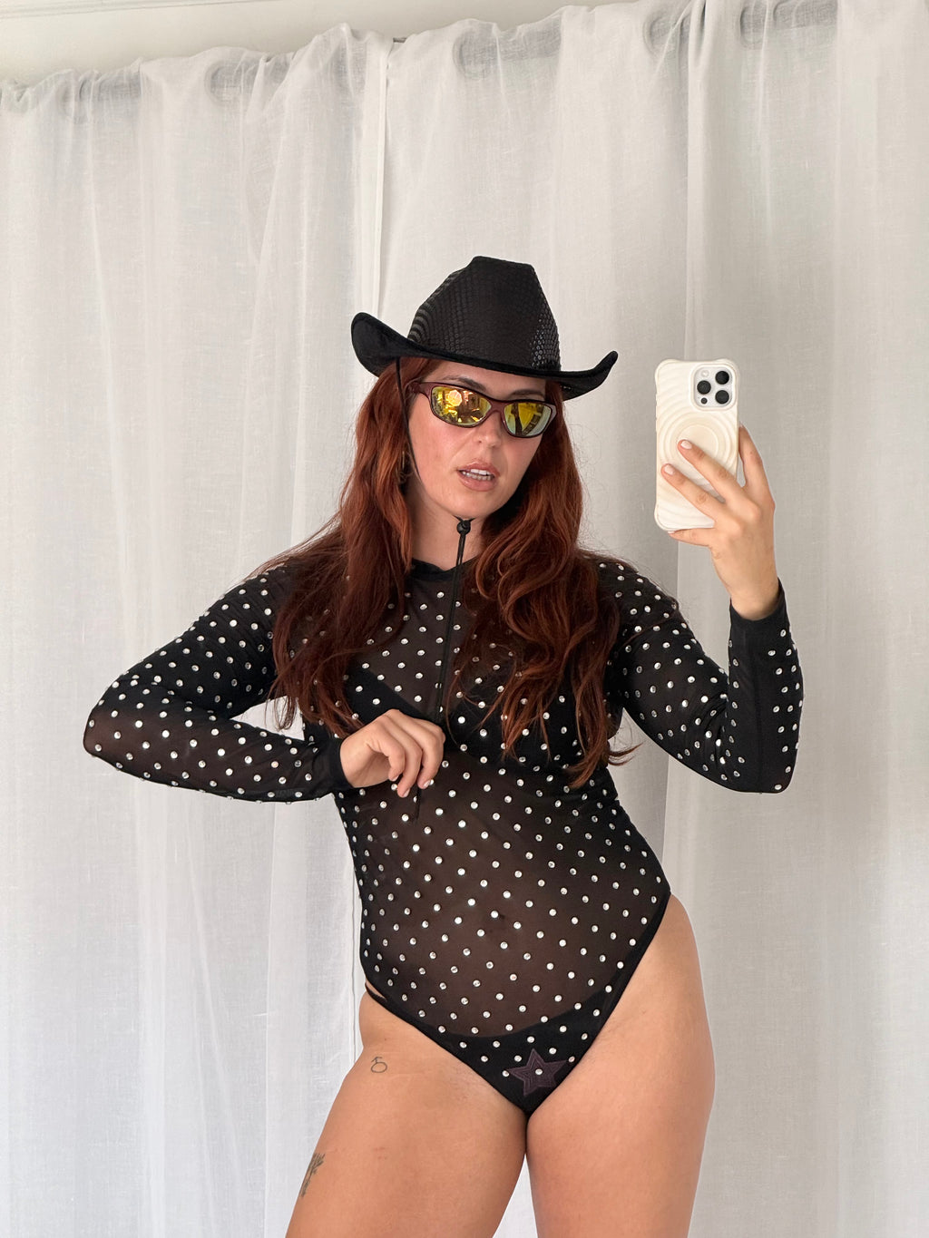 ✧ sequin cowgirl veil cowboy hat ✧