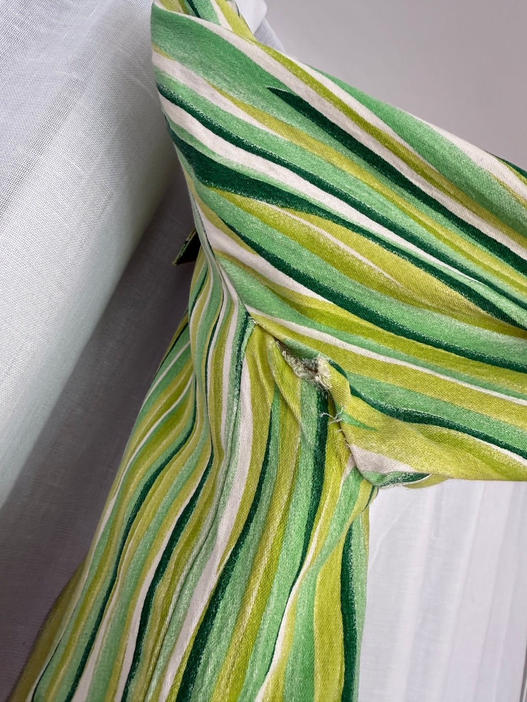 y2k vertigo green striped cropped zip jacket