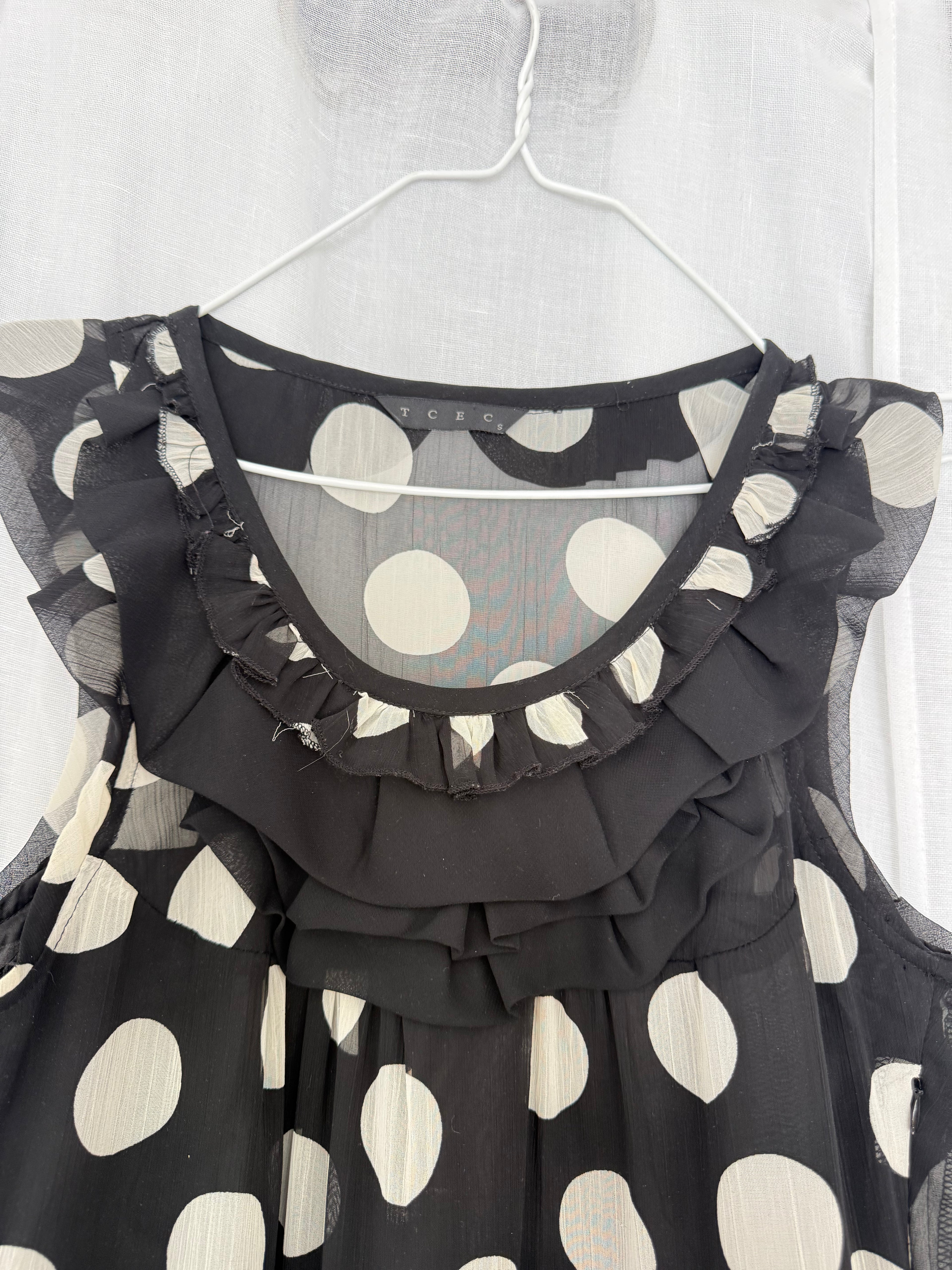 ✧ y2k polka dot ruffle mini dress ✧