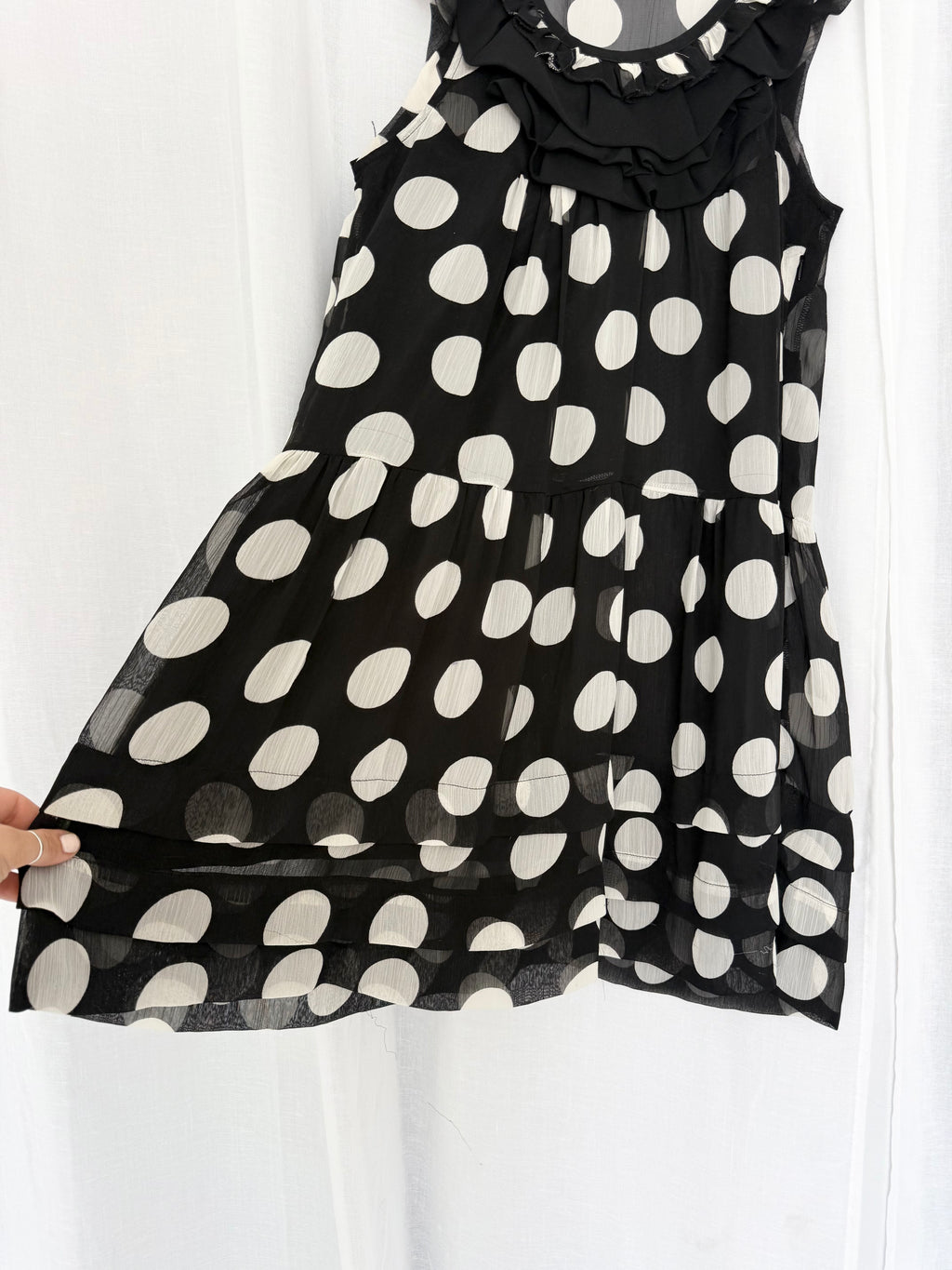 ✧ y2k polka dot ruffle mini dress ✧