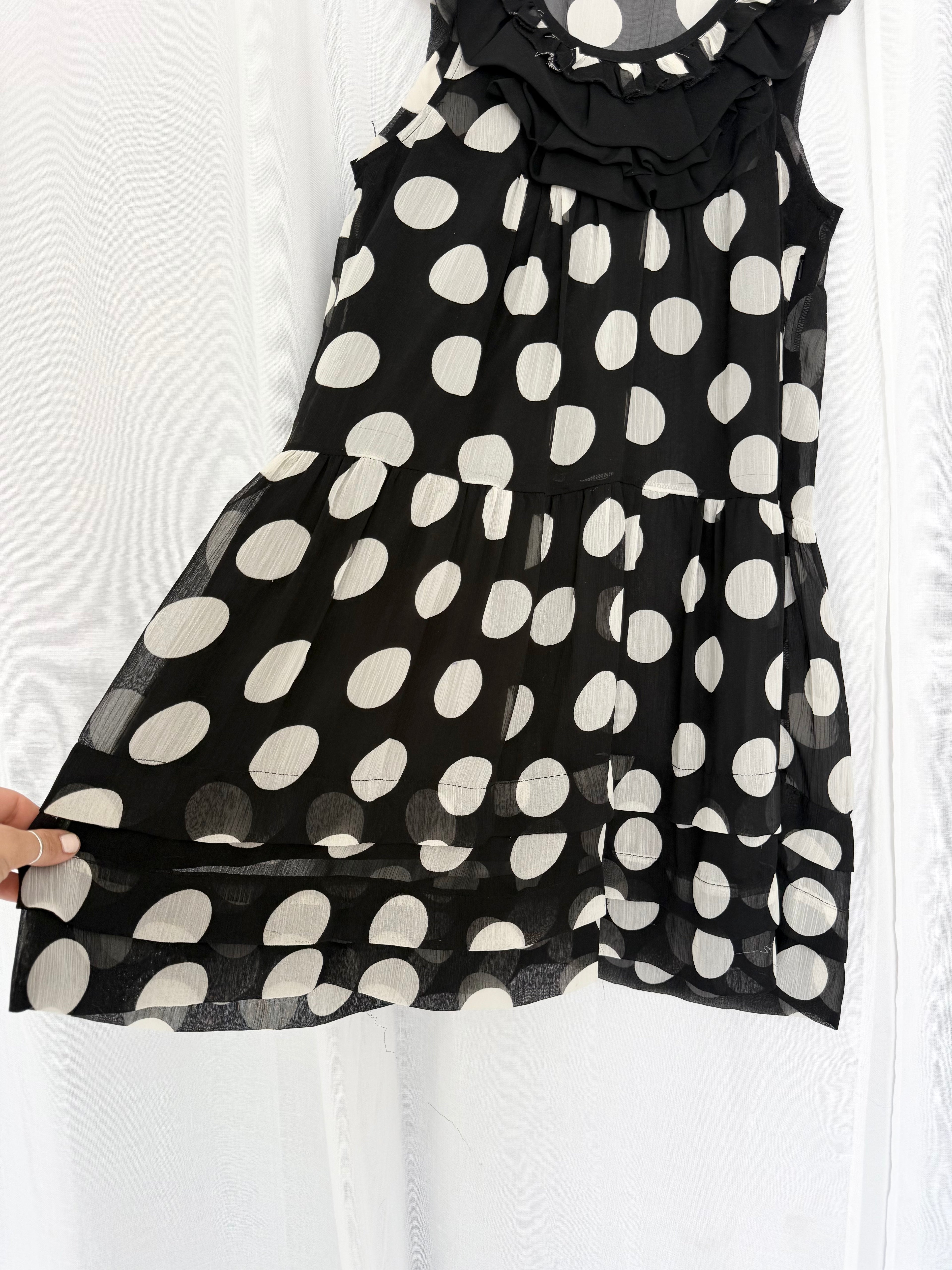 ✧ y2k polka dot ruffle mini dress ✧
