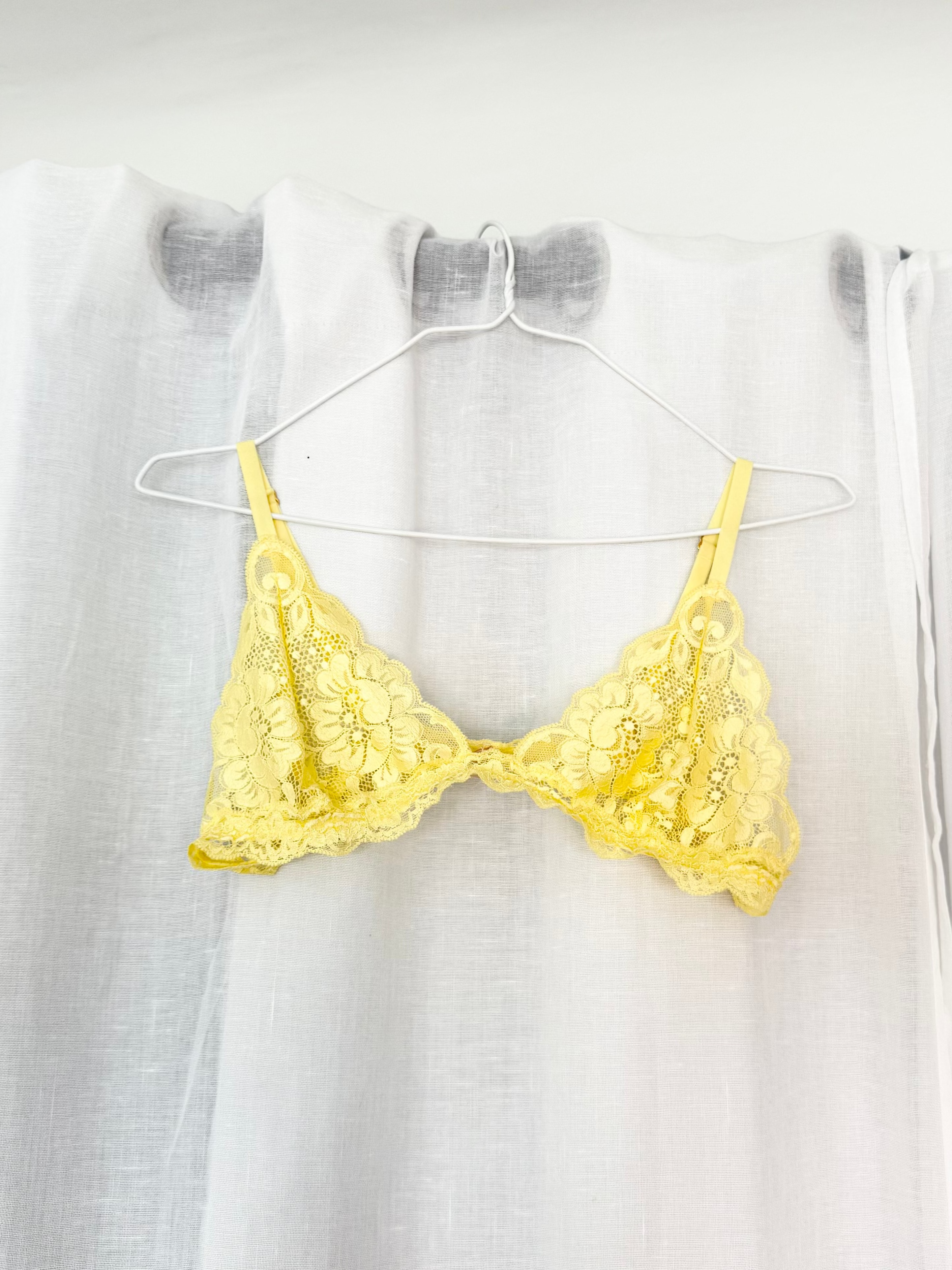 ⋆｡˚ ✿ butter yellow lace bralette ✿