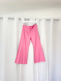✿ vintage bubblegum pink cropped flare pants (39")