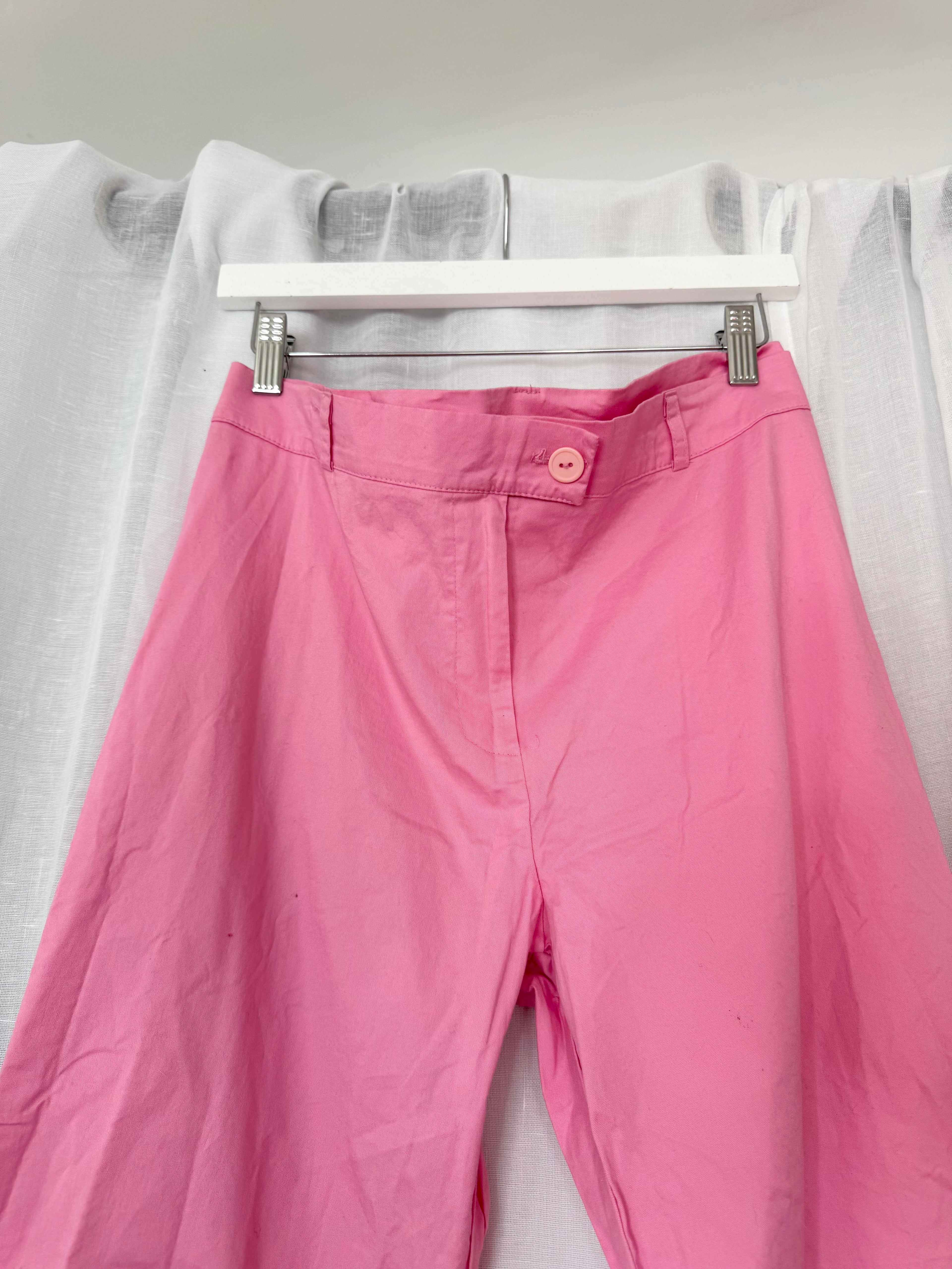 ✿ vintage bubblegum pink cropped flare pants (39")