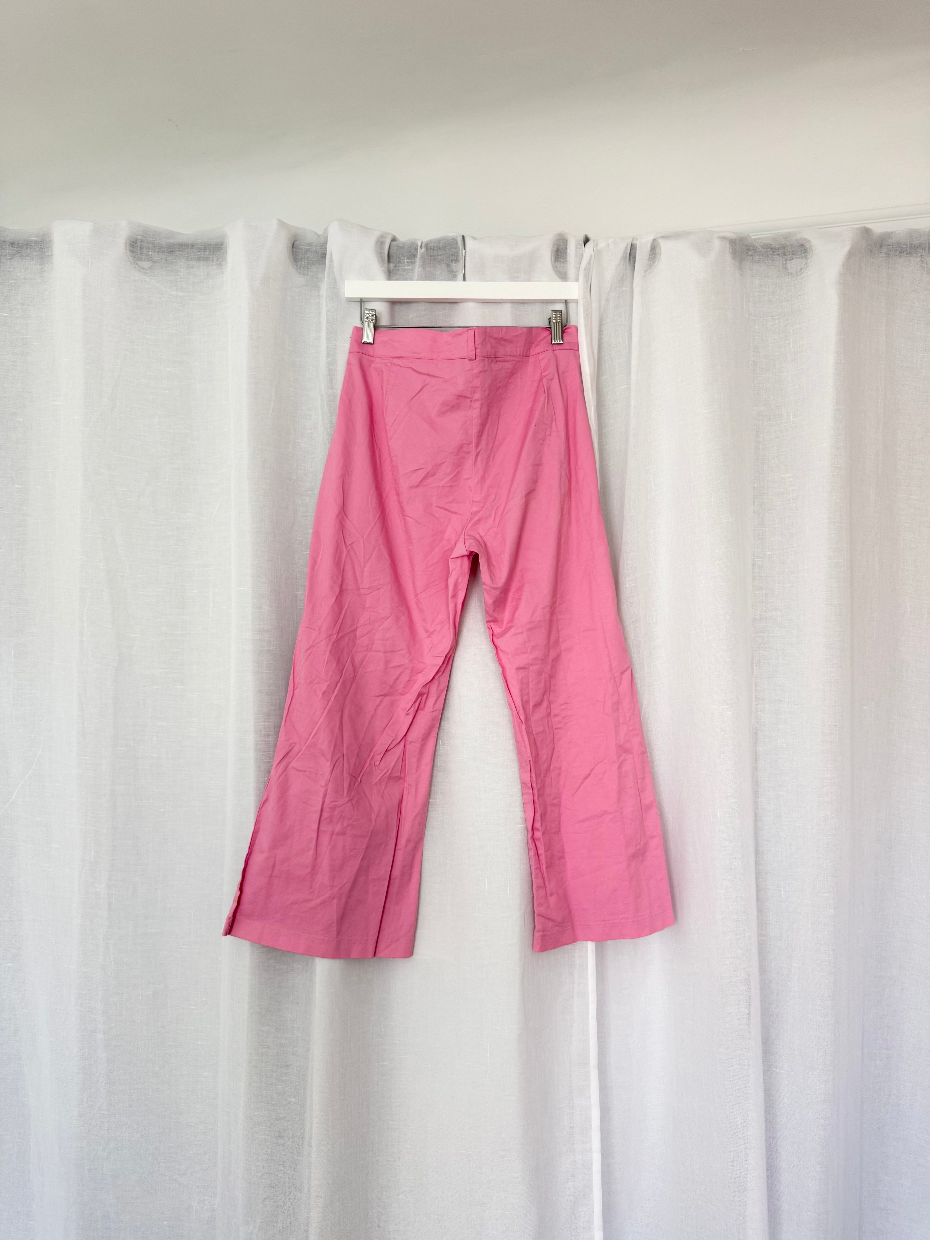 ✿ vintage bubblegum pink cropped flare pants (39")