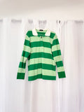 green striped rugby long sleeve