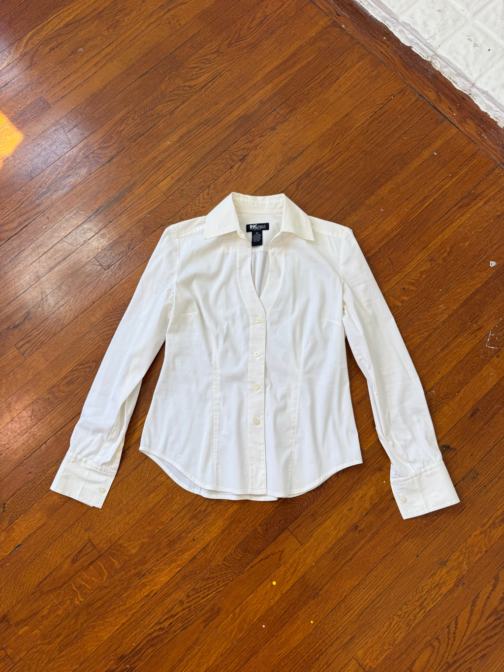 ⋆｡˚ 🤍 y2k office siren fitted blouse 🤍