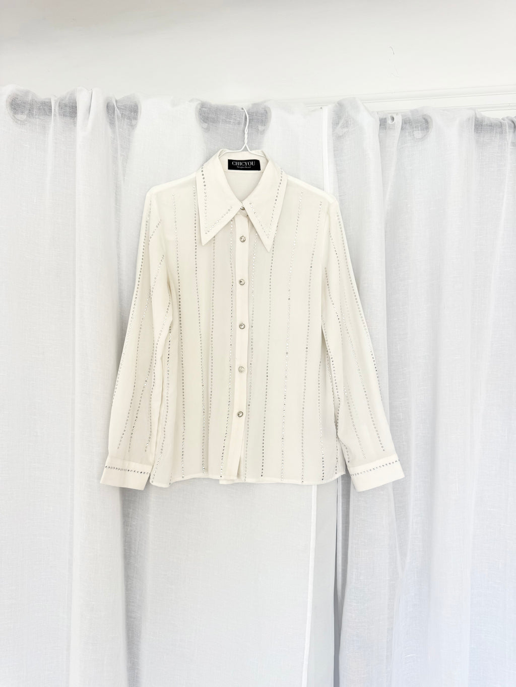 ✧ rhinestone western disco shirt ✧