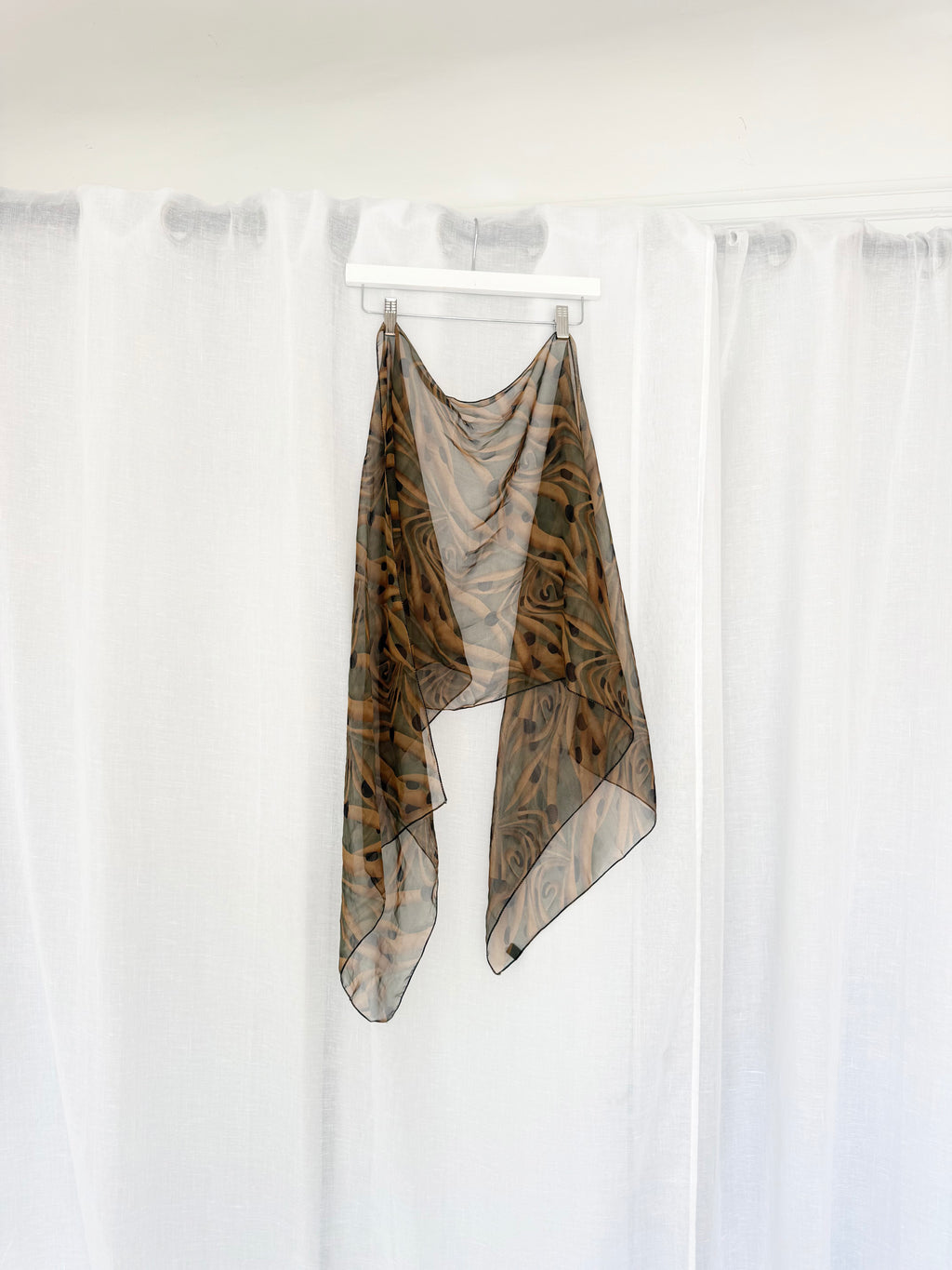 ✧ 90s sheer abstract sarong scarf ✧