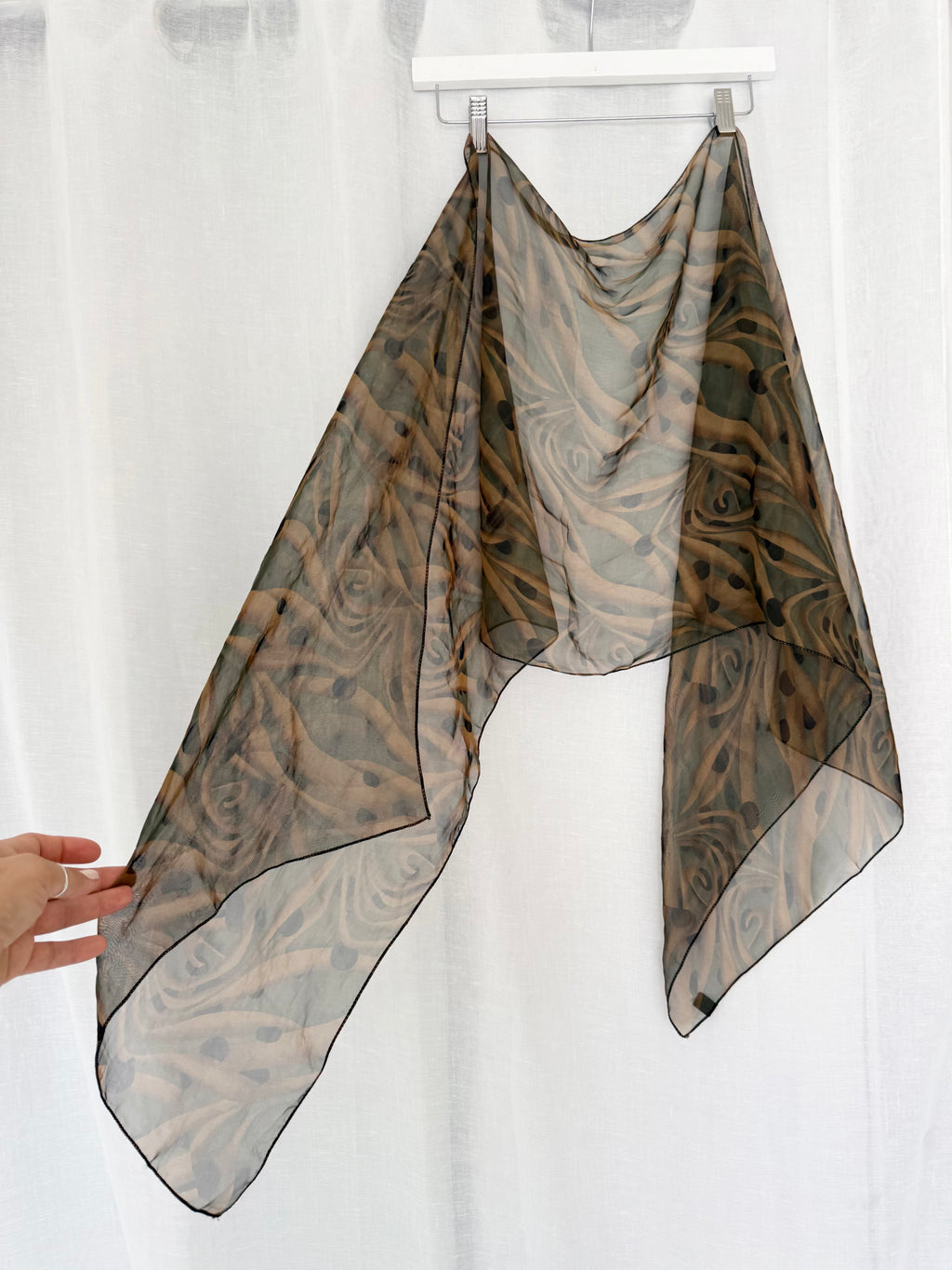 ✧ 90s sheer abstract sarong scarf ✧