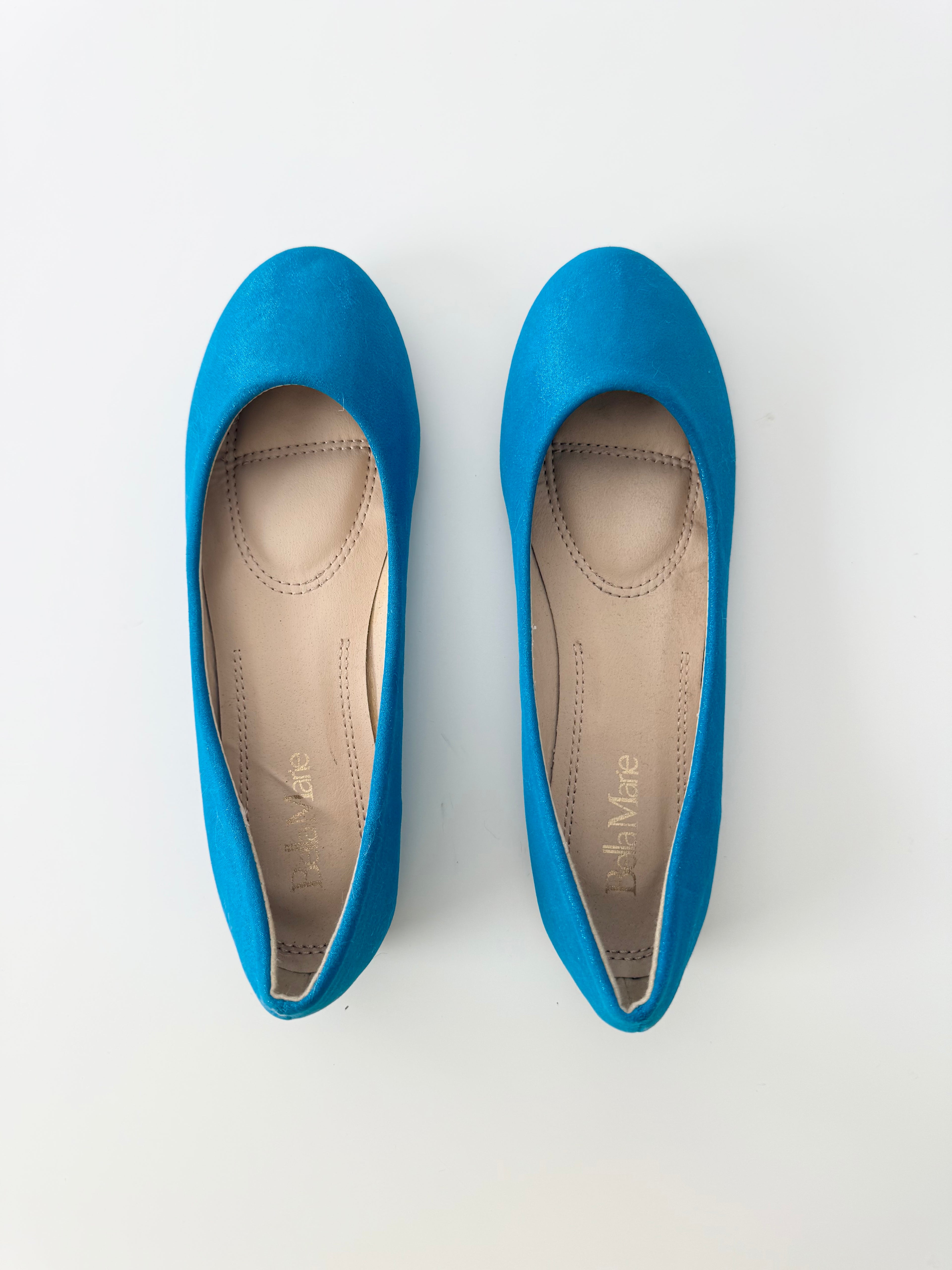 ✧ cobalt blue shimmer ballet flats ✧ (size 7.5)