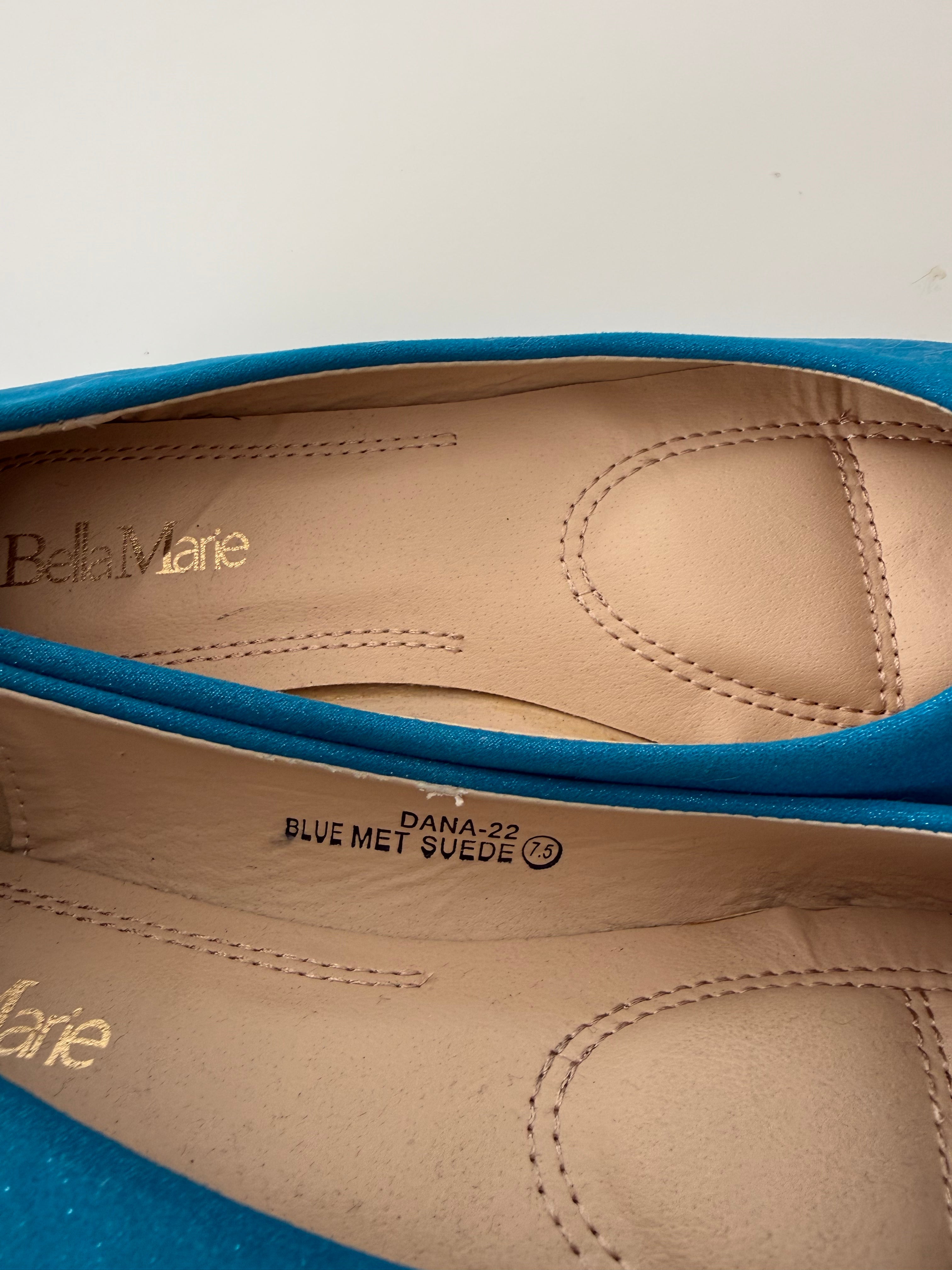✧ cobalt blue shimmer ballet flats ✧ (size 7.5)