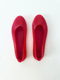 ✧ jelly ballet flats red mesh ✧ (size 6)