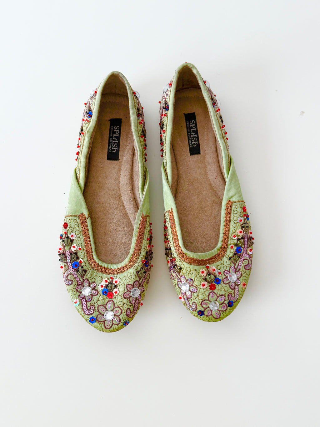 ✧ fairycore beaded ballet flats ✧ (size 7)