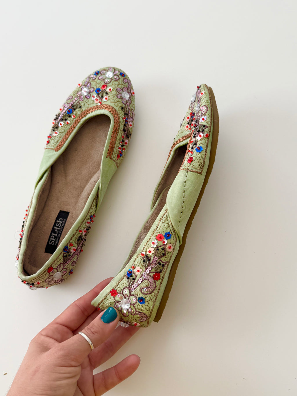 ✧ fairycore beaded ballet flats ✧ (size 7)