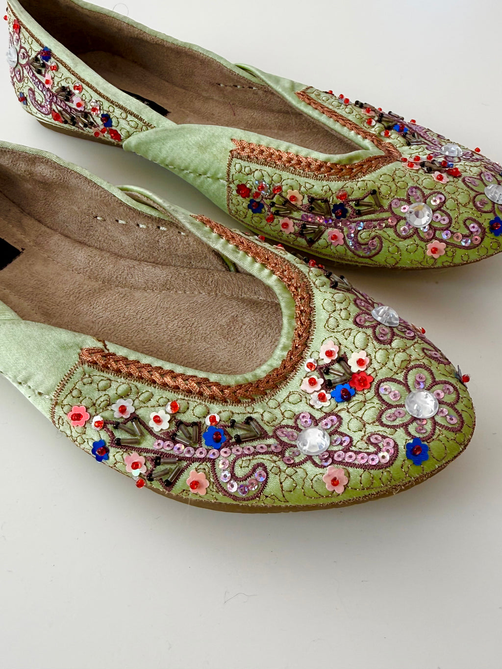 ✧ fairycore beaded ballet flats ✧ (size 7)
