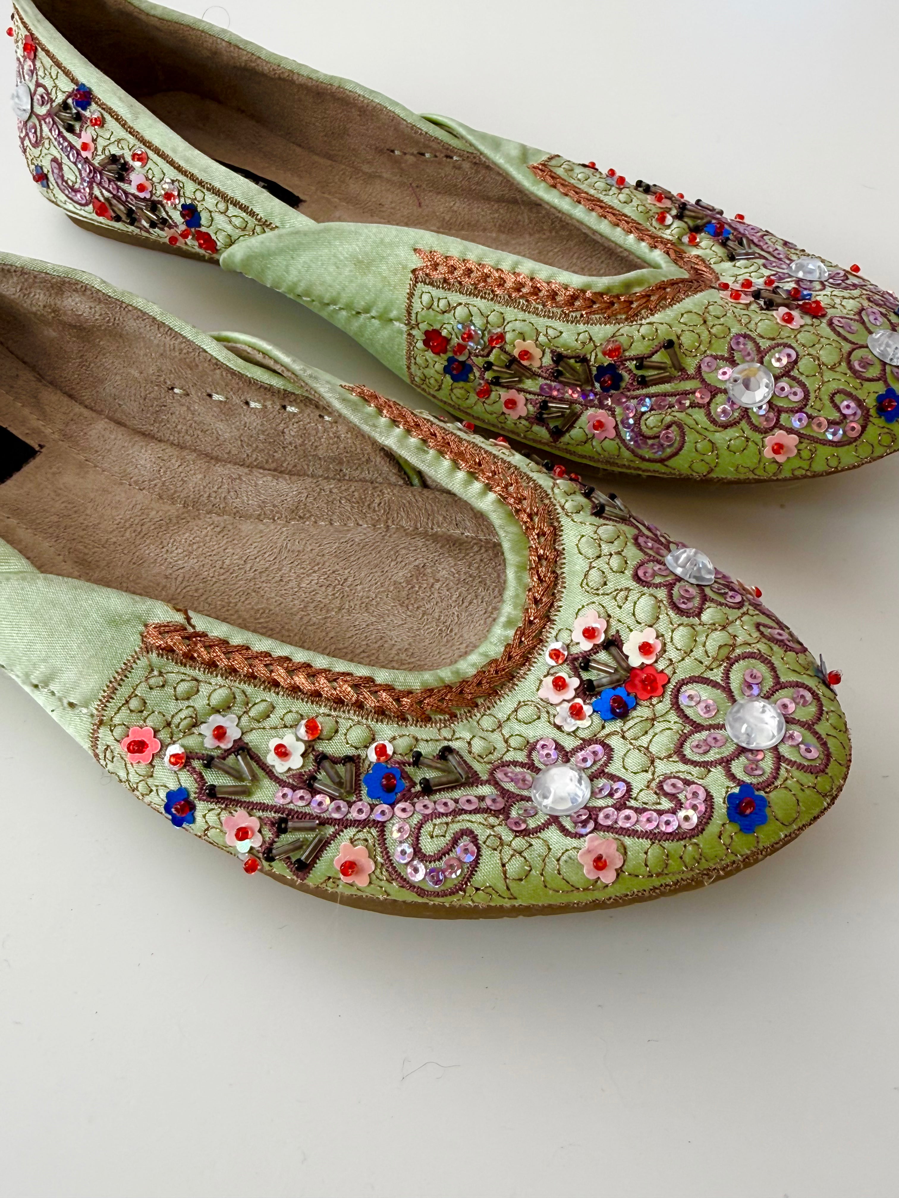 ✧ fairycore beaded ballet flats ✧ (size 7)