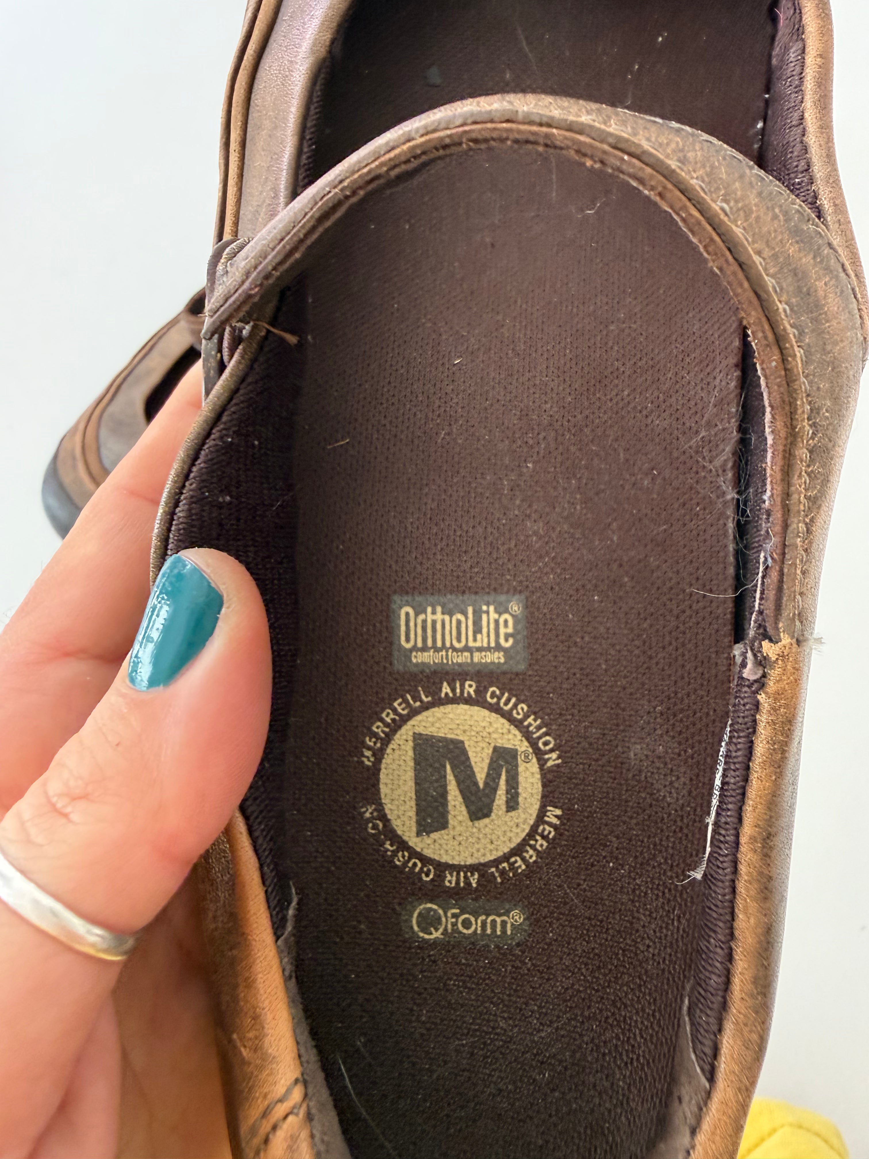 ✧ gorpcore mary jane merrell plaza brown leather shoes ✧ (size 8.5)