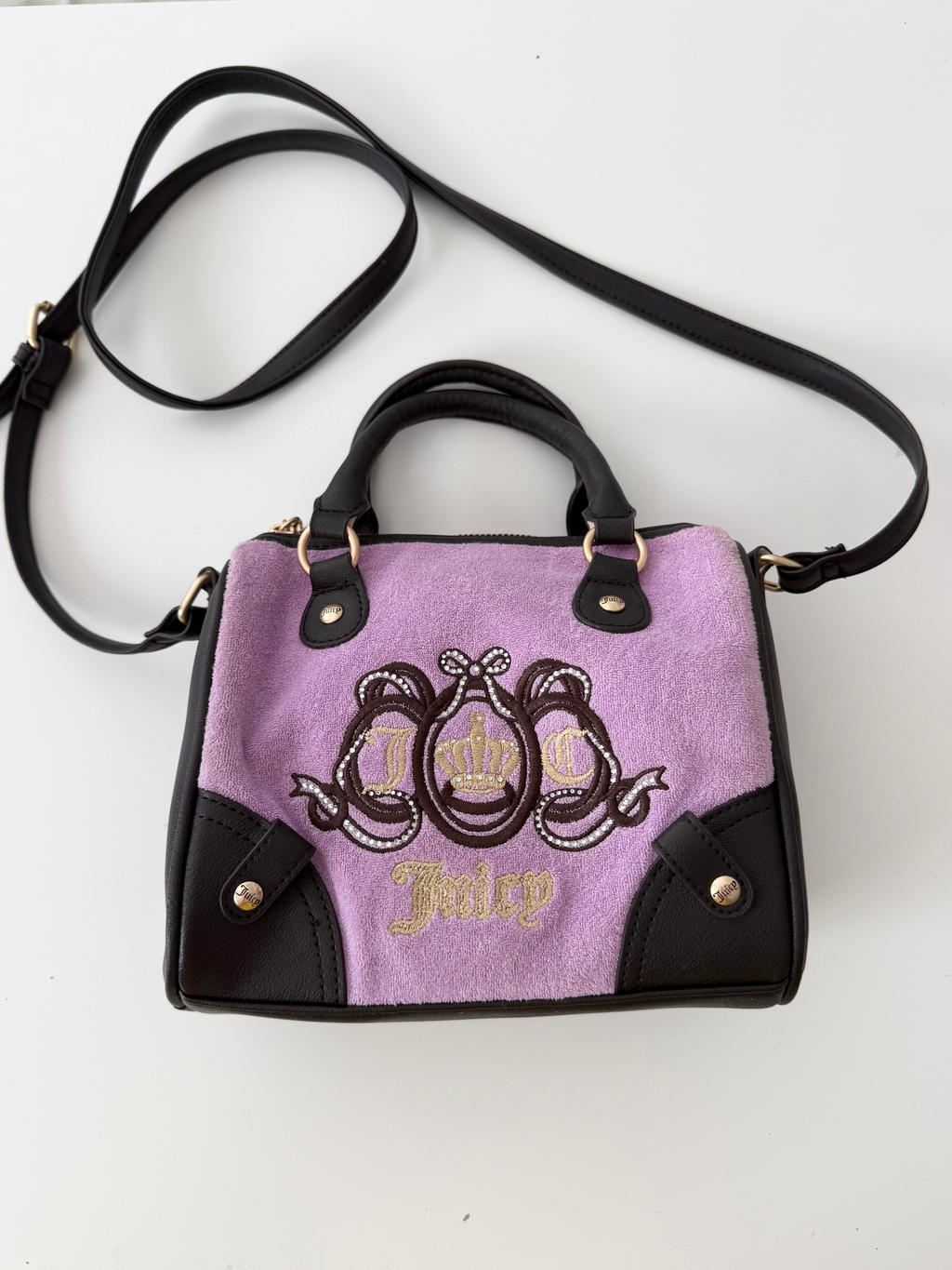 ✧ juicy couture terry cloth mini bowler bag