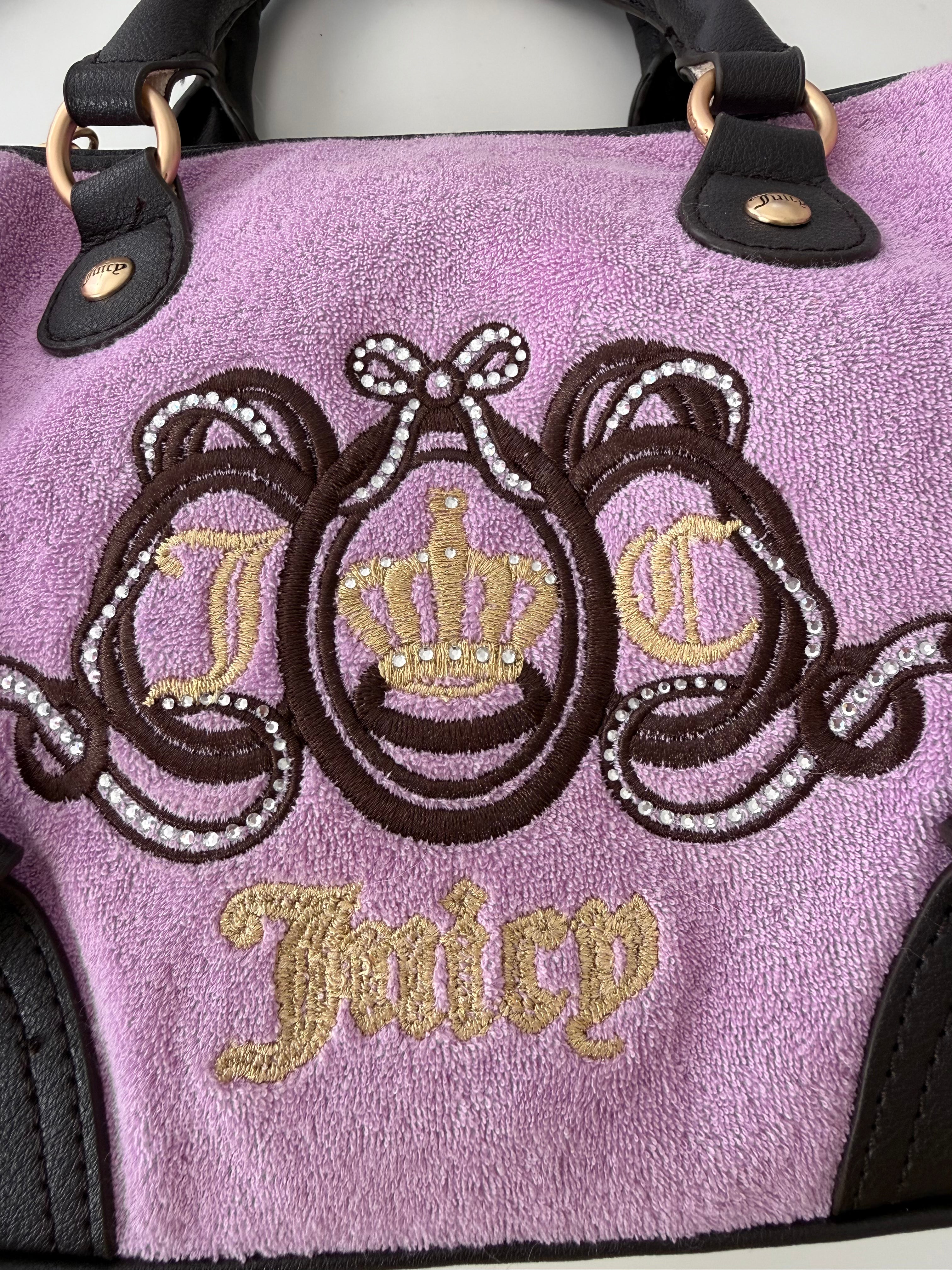 ✧ juicy couture terry cloth mini bowler bag