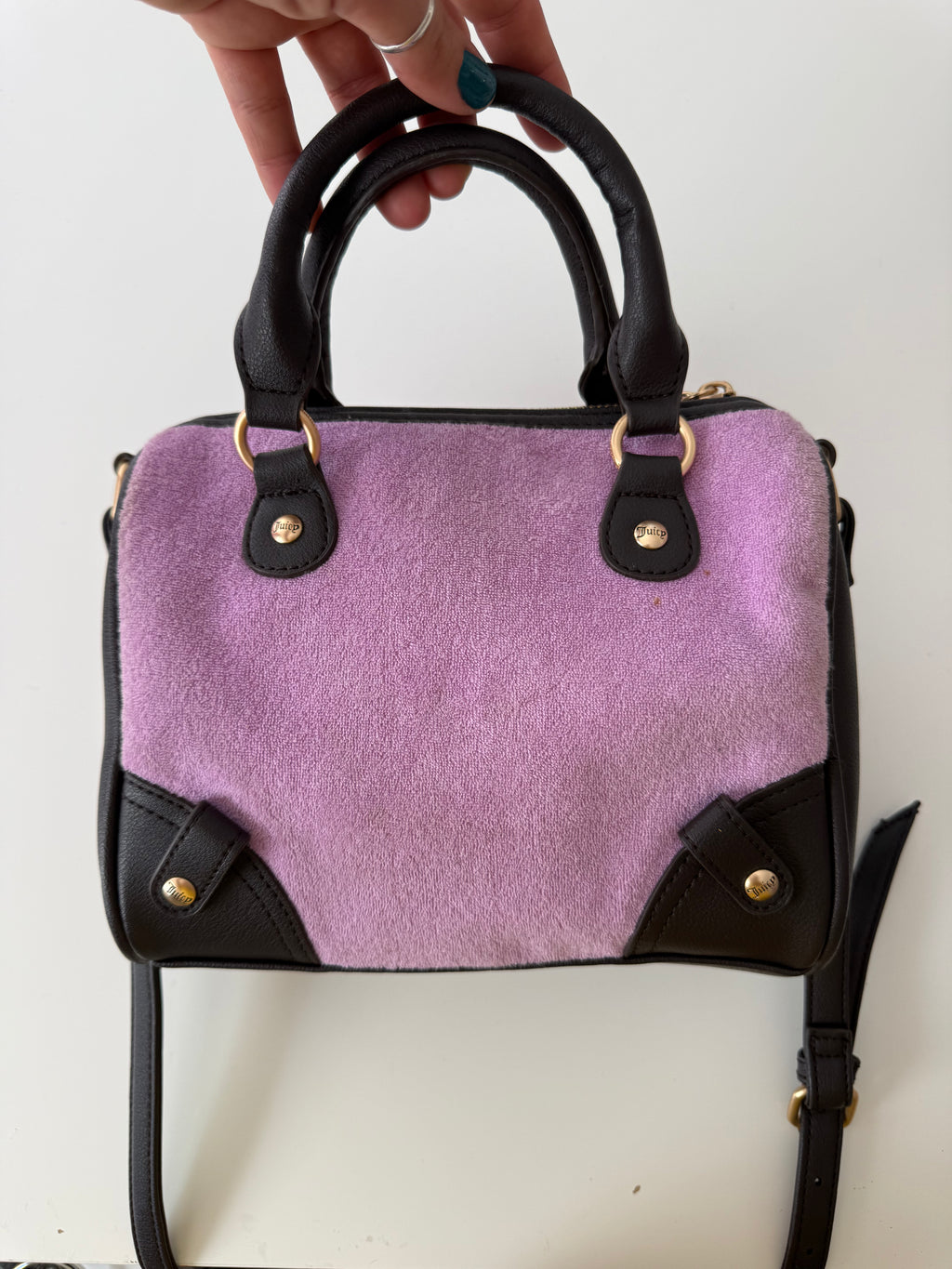 ✧ juicy couture terry cloth mini bowler bag