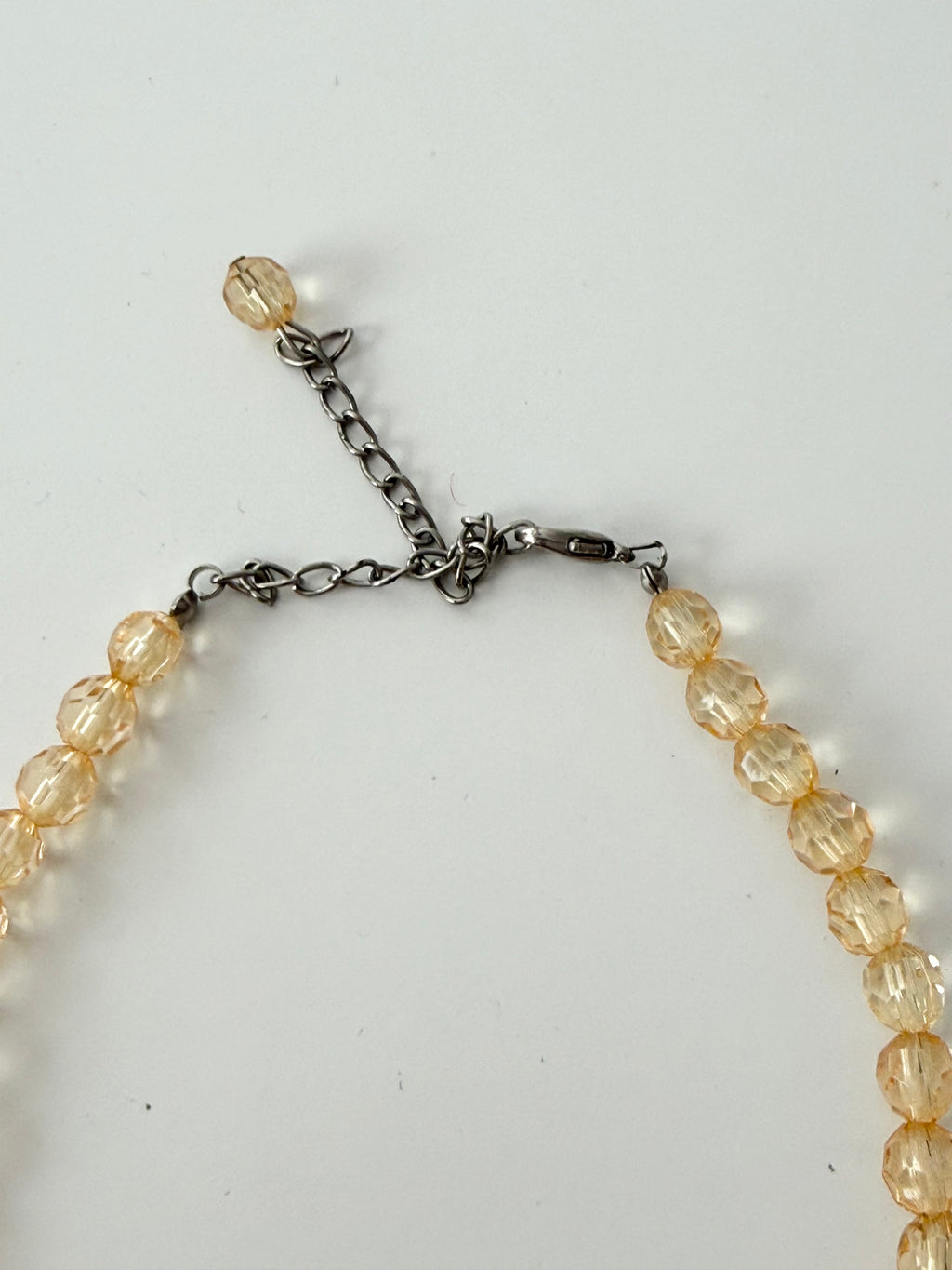 ✧ orange beaded pendant necklace ✧