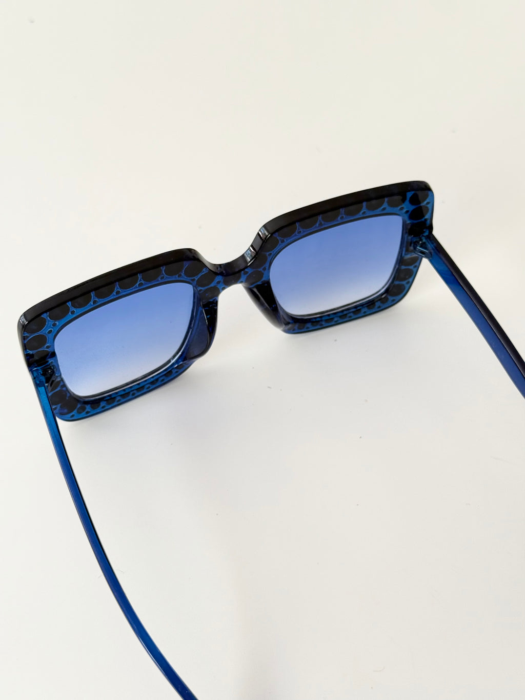 ✧ cobalt rhinestone oversized sunglasses ✧