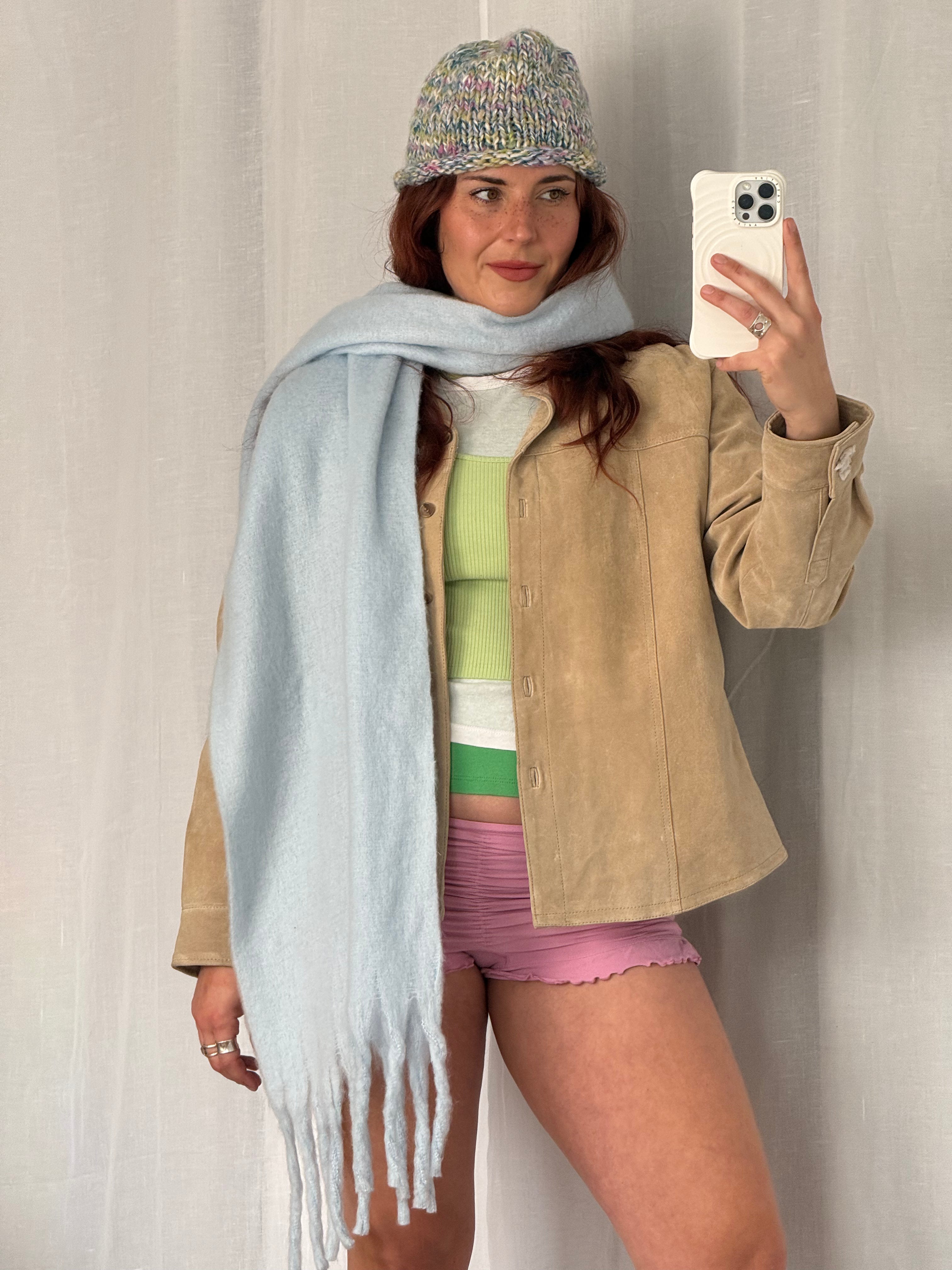 ❄️soft knit fringe scarf ❄️