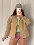 vintage suede button-up jacket