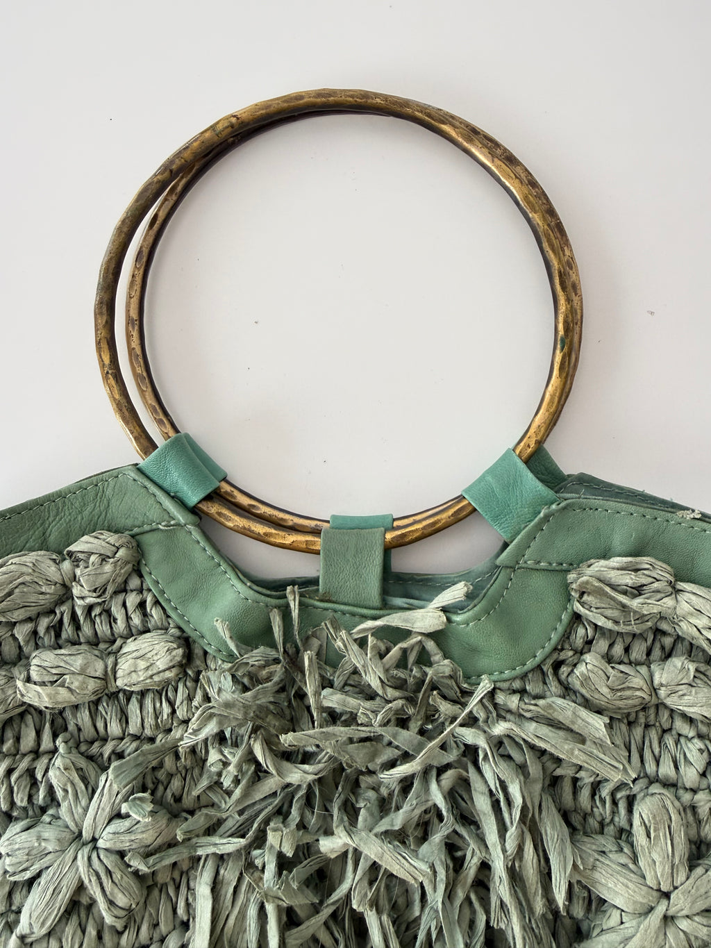☆ raffia floral ring handle bag anthropologie ☆
