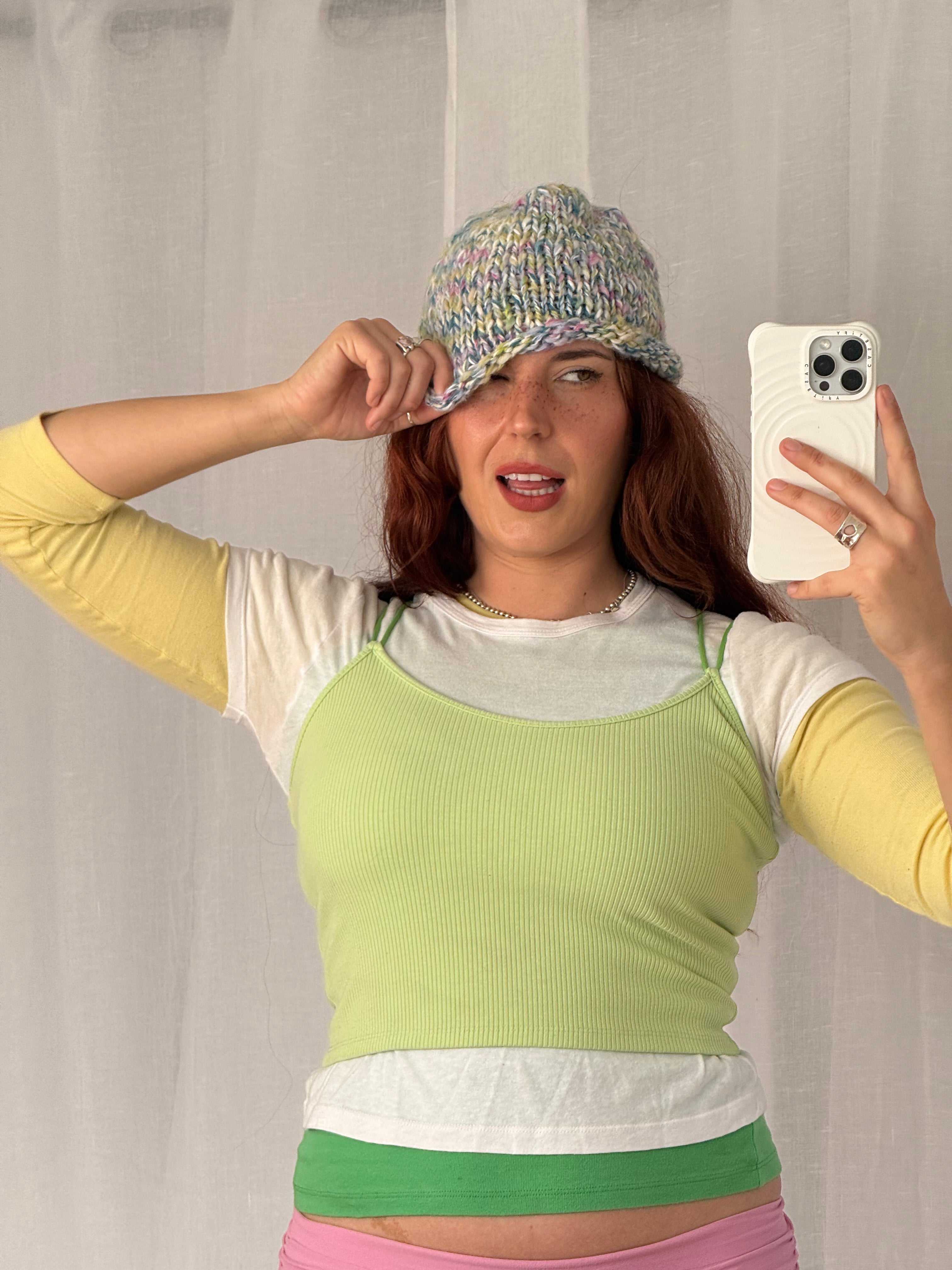 𓆩♡𓆪 handmade multicolor crochet beanie 𓆩♡𓆪