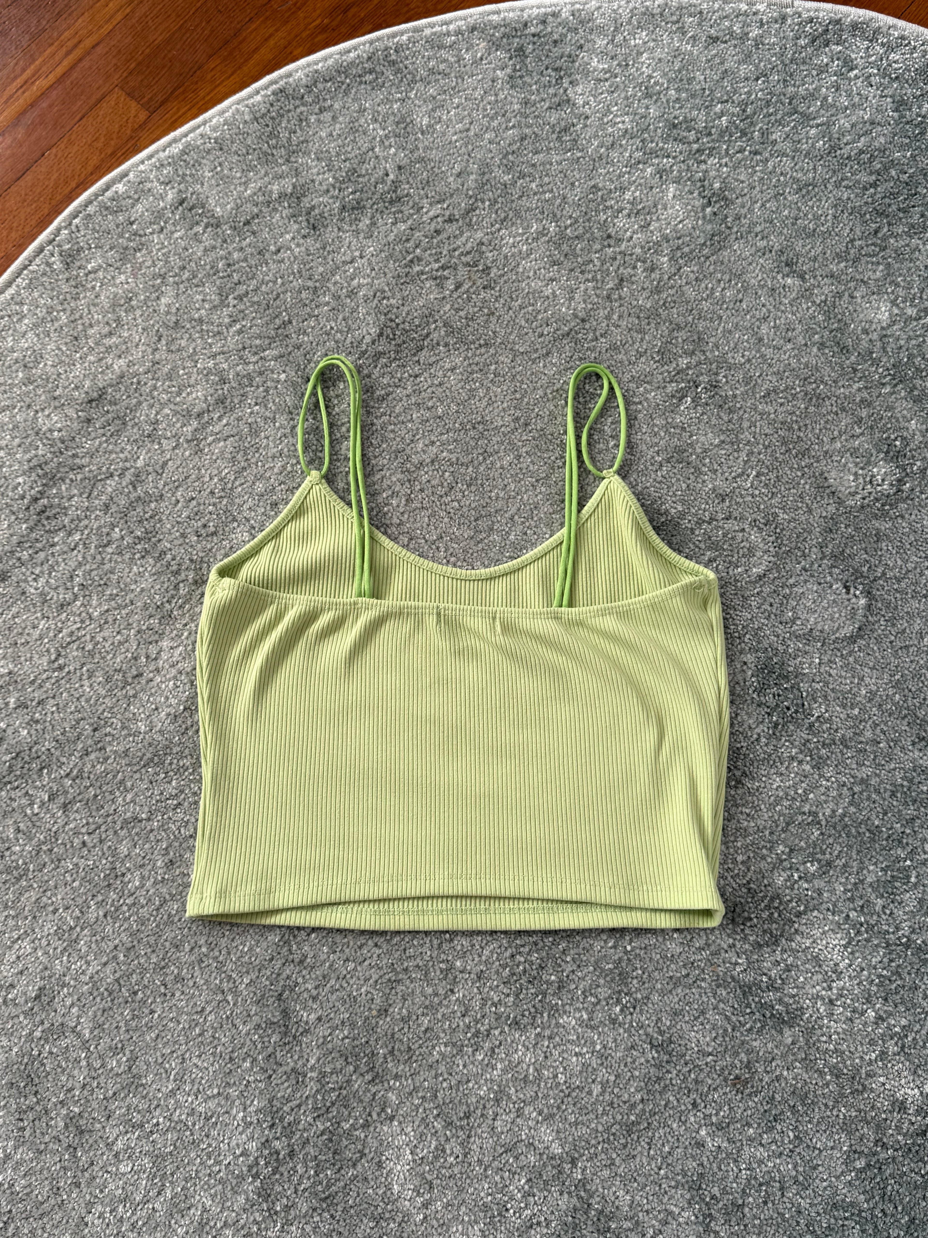 ✿ lime ribbed double strap cami ✿