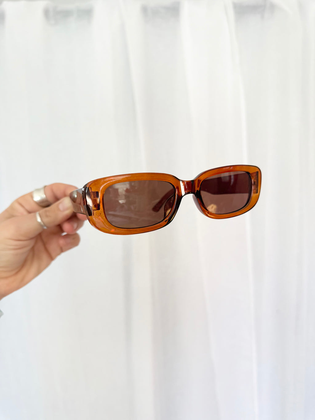 ✦ y2k amber tinted micro sunglasses 🧸