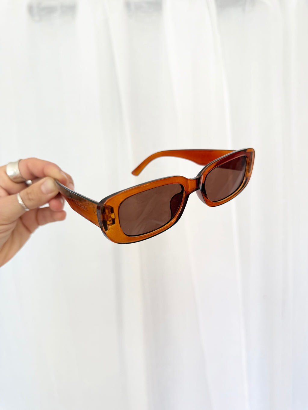 ✦ y2k amber tinted micro sunglasses 🧸