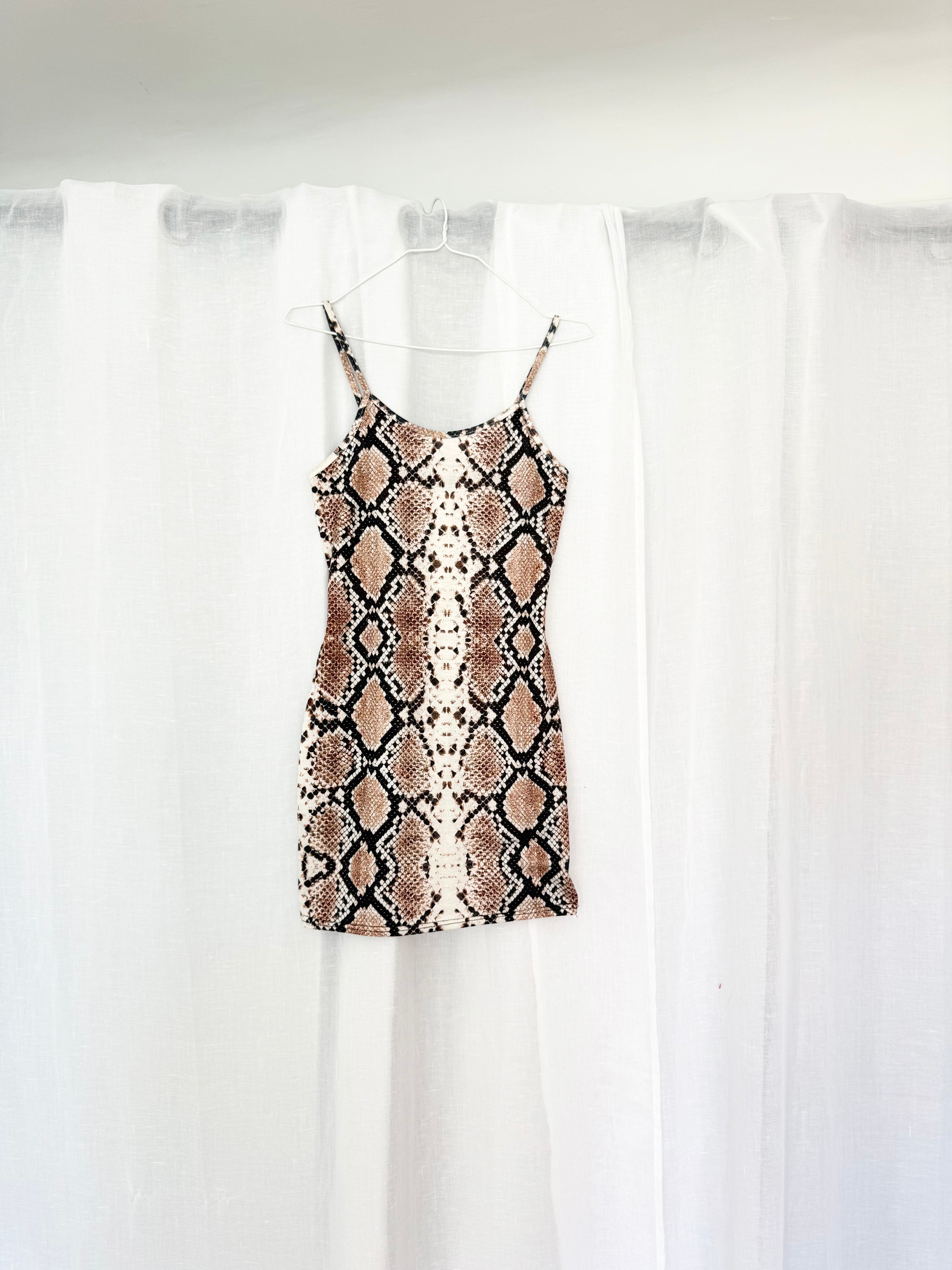 ✧ snake print bodycon mini dress ✧