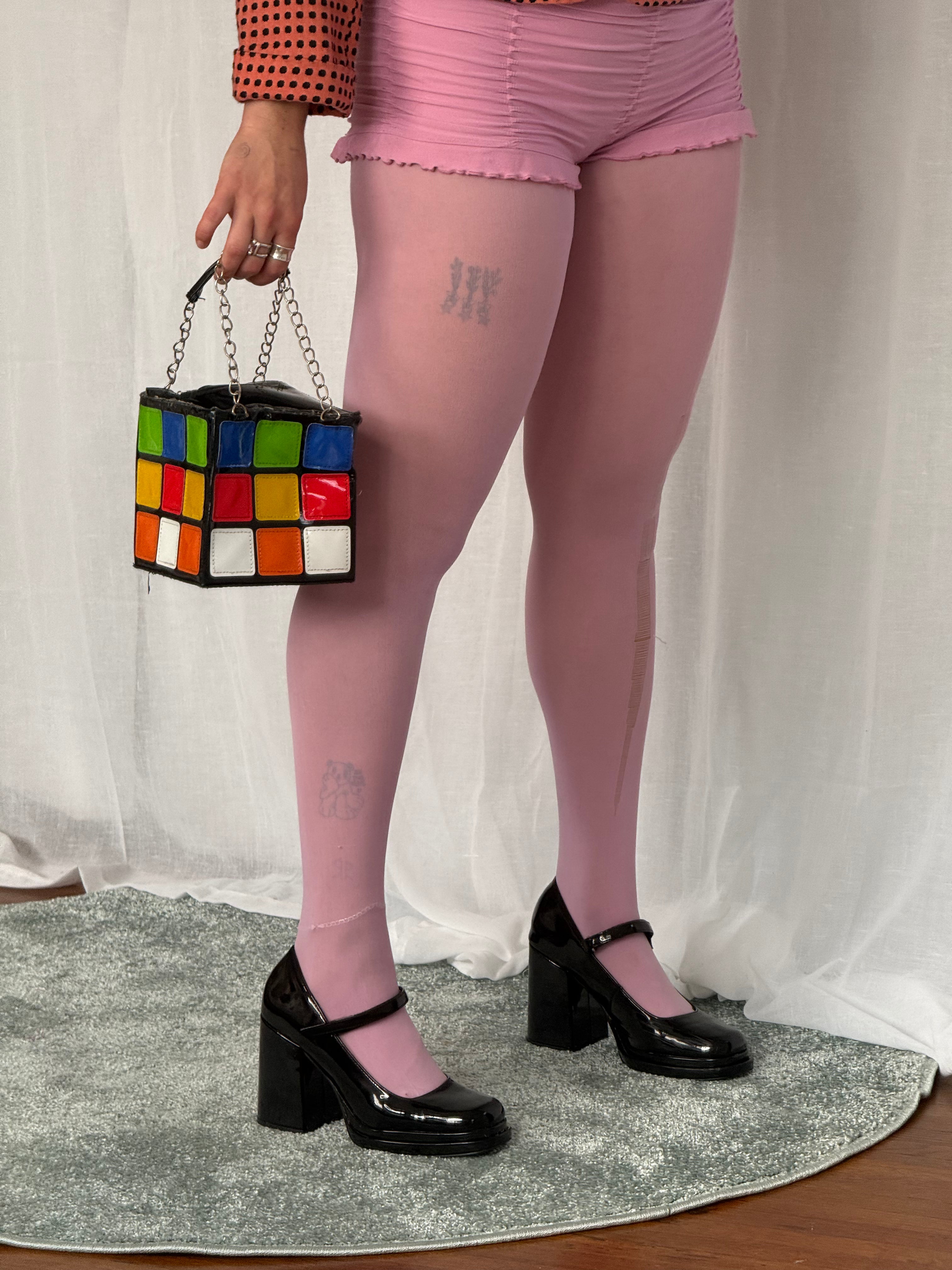 vintage rubik’s cube mini purse