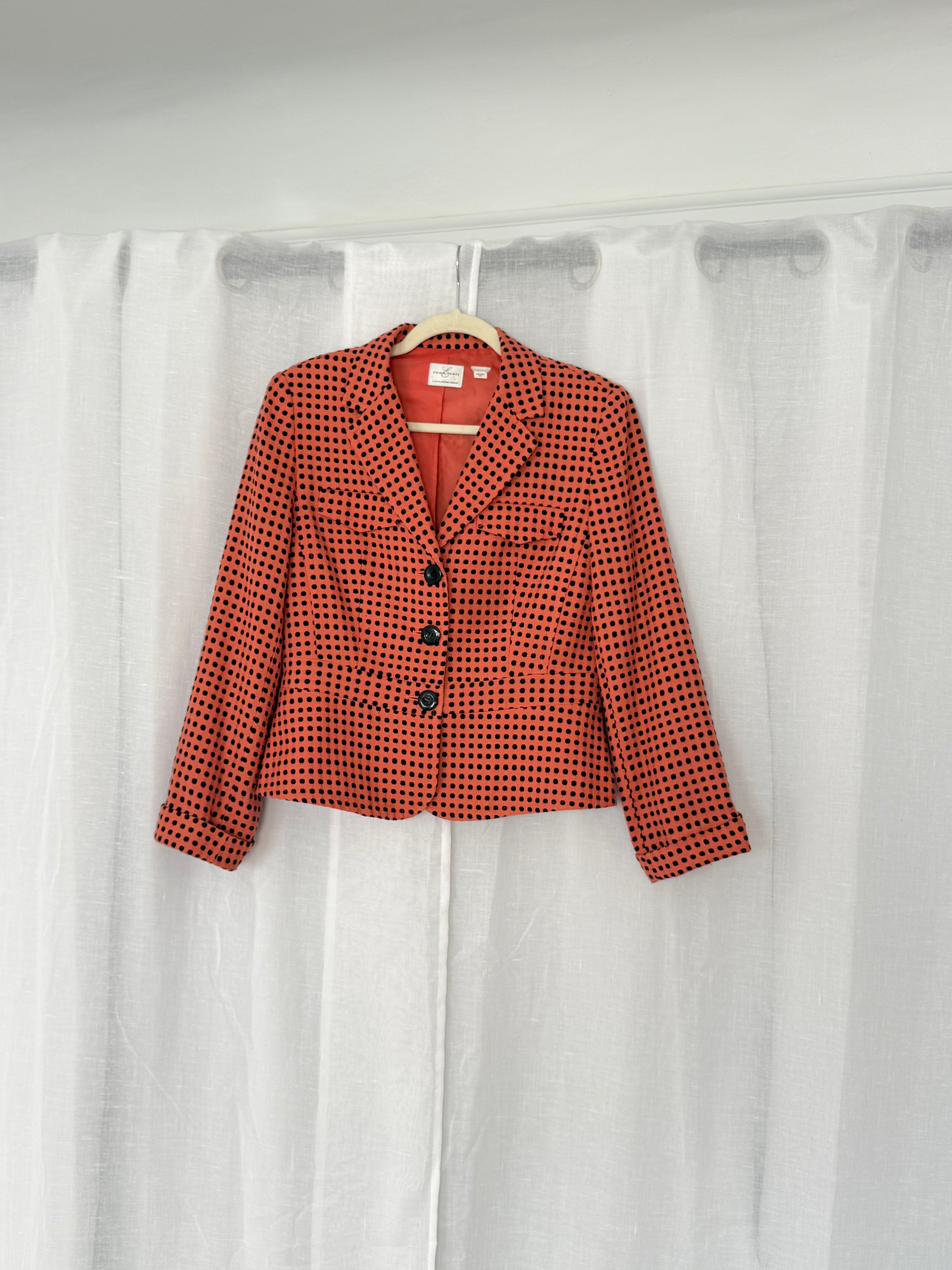 vintage polka dot cropped blazer 🖤