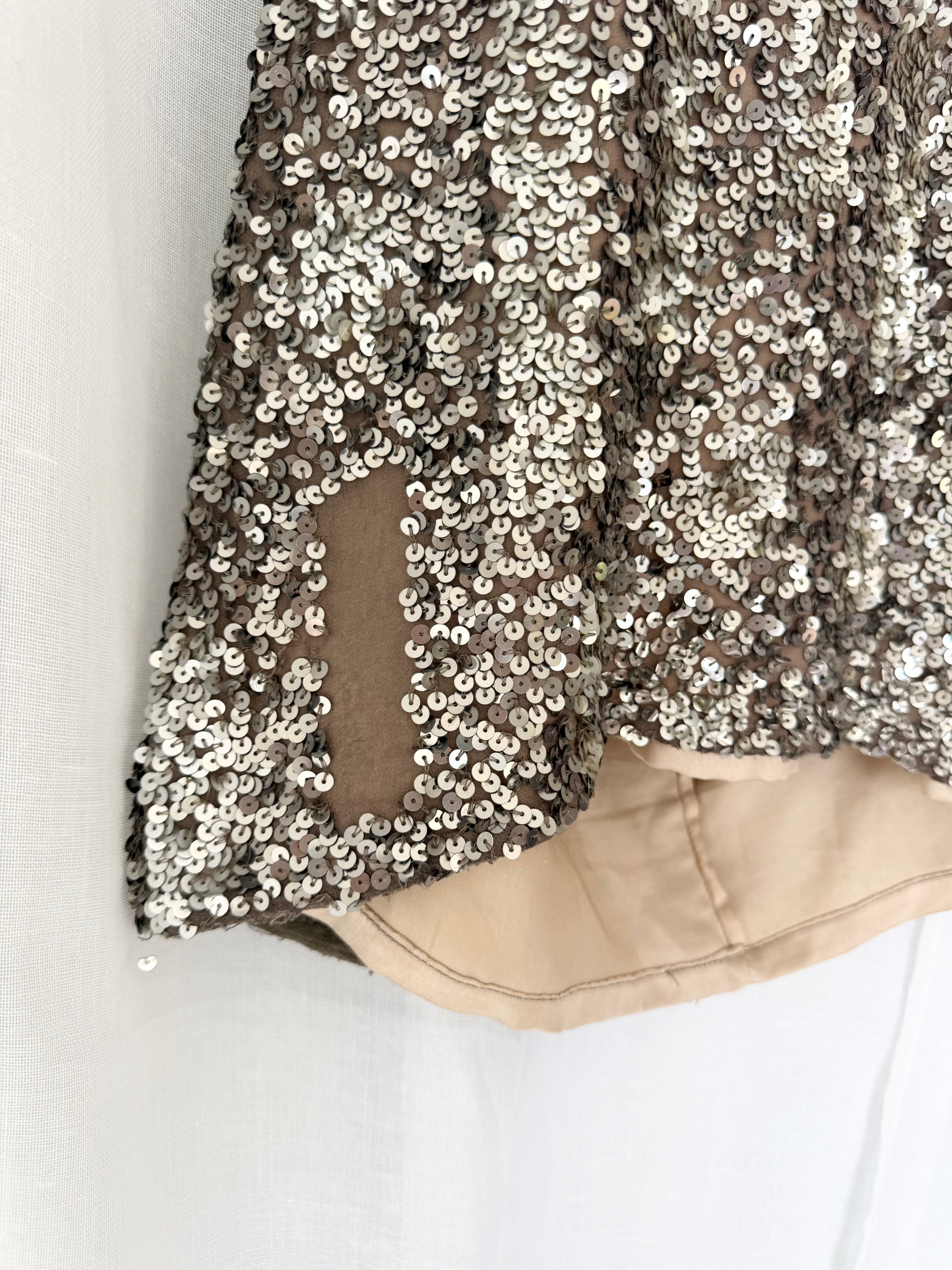 ✧ silver sequin micro mini dress ✧