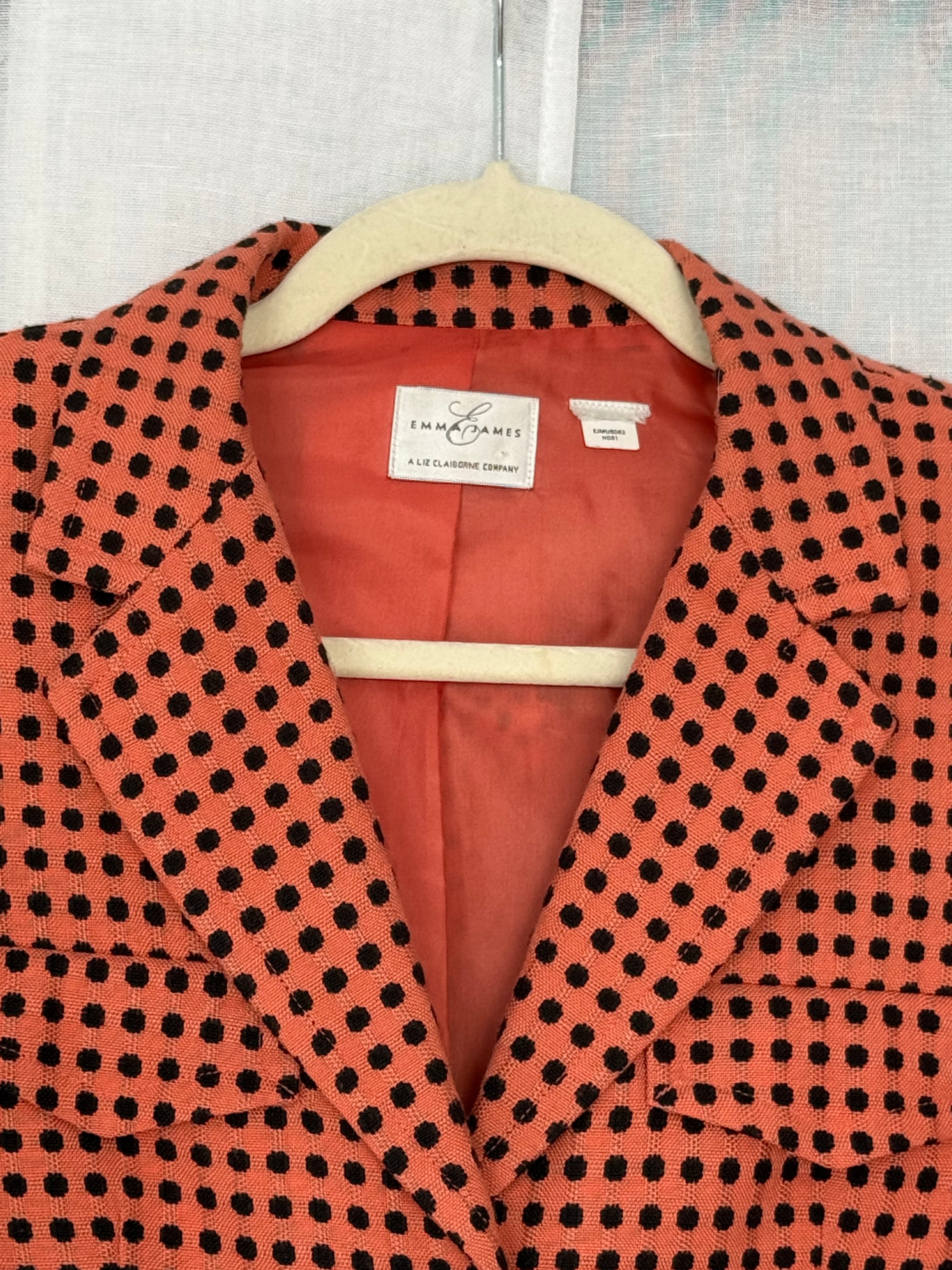 vintage polka dot cropped blazer 🖤