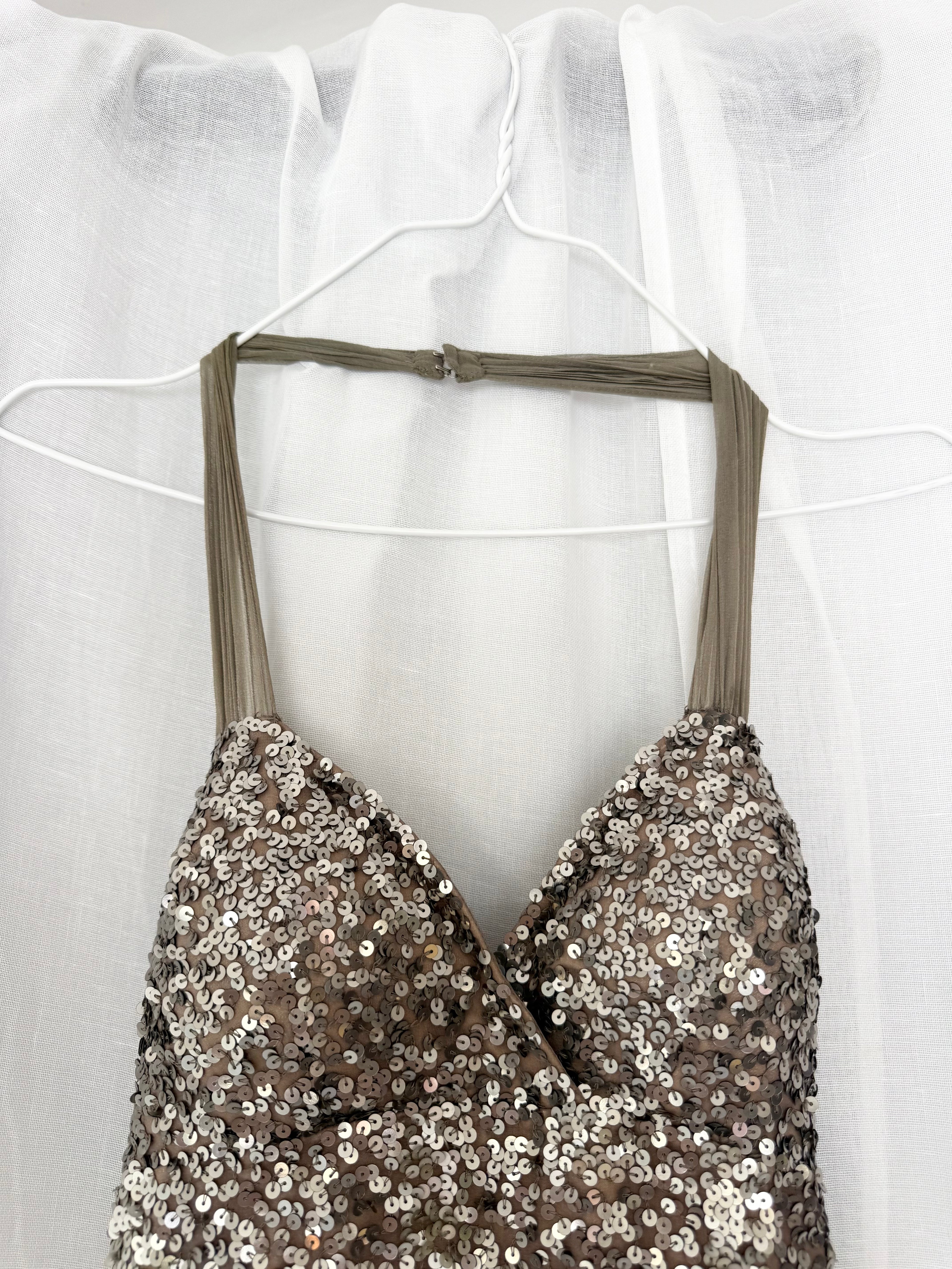 ✧ silver sequin micro mini dress ✧