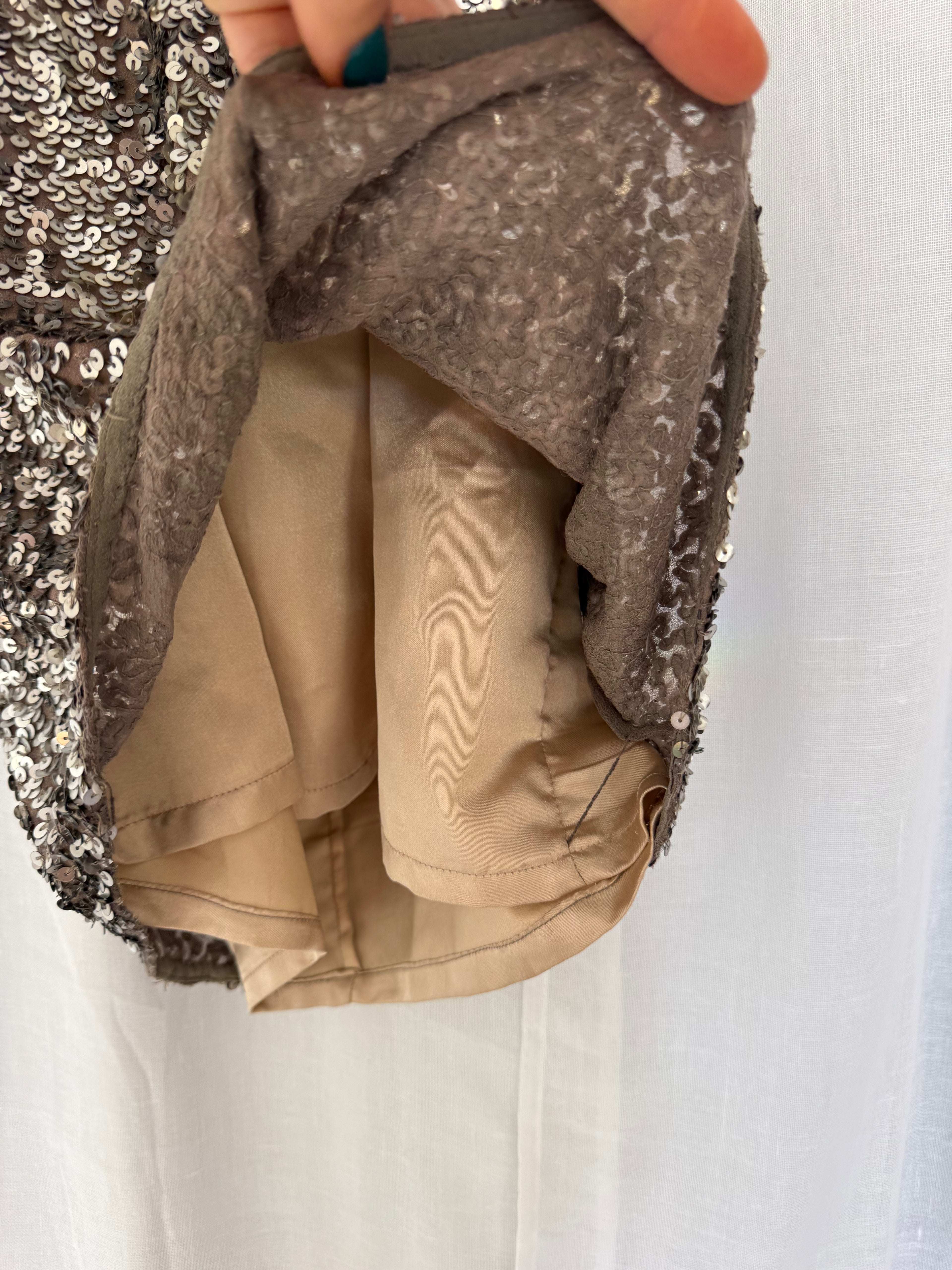 ✧ silver sequin micro mini dress ✧